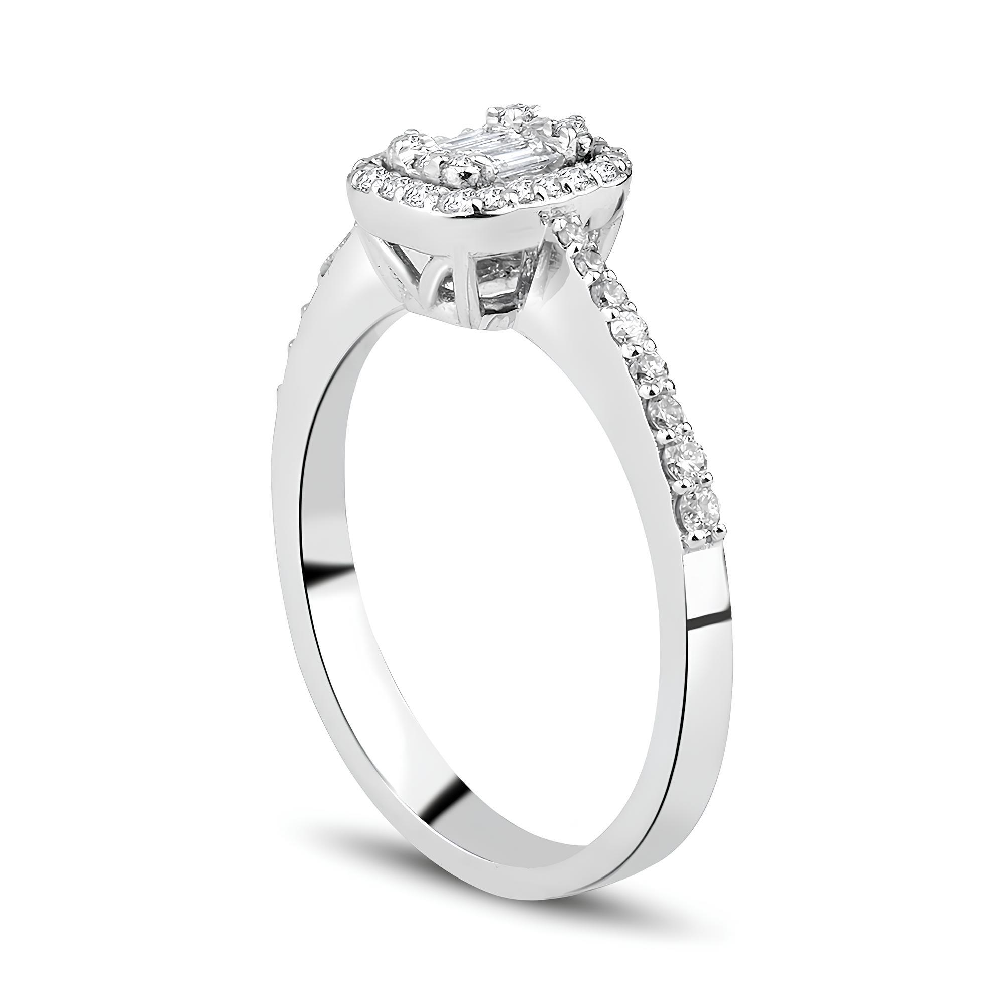 0.36 Karat Pırlanta Baget Yüzük