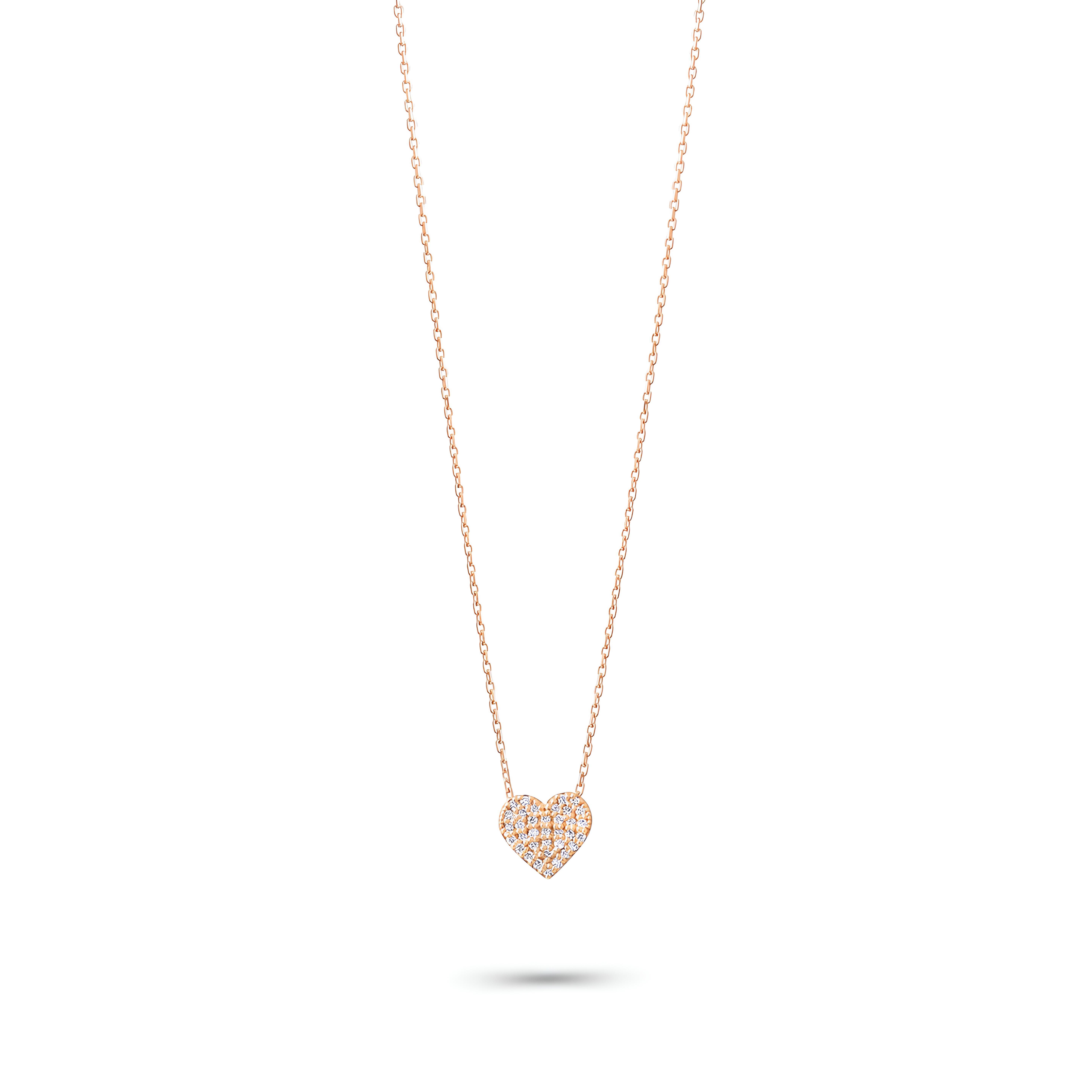 0.15 Karat Pırlanta Tasarım Kolye Sevgililer Günü Özel