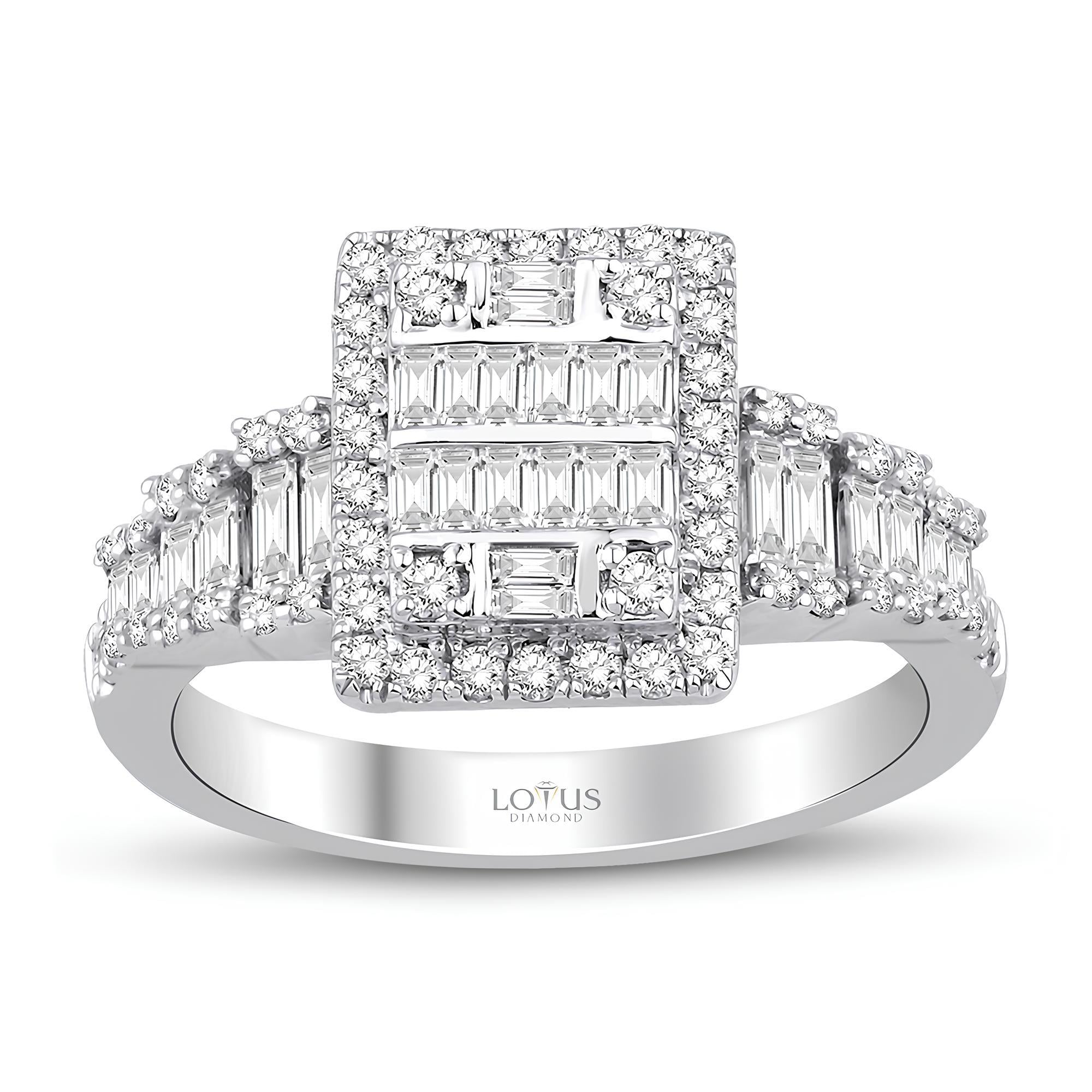 0.82 Karat Pırlanta Baget Yüzük