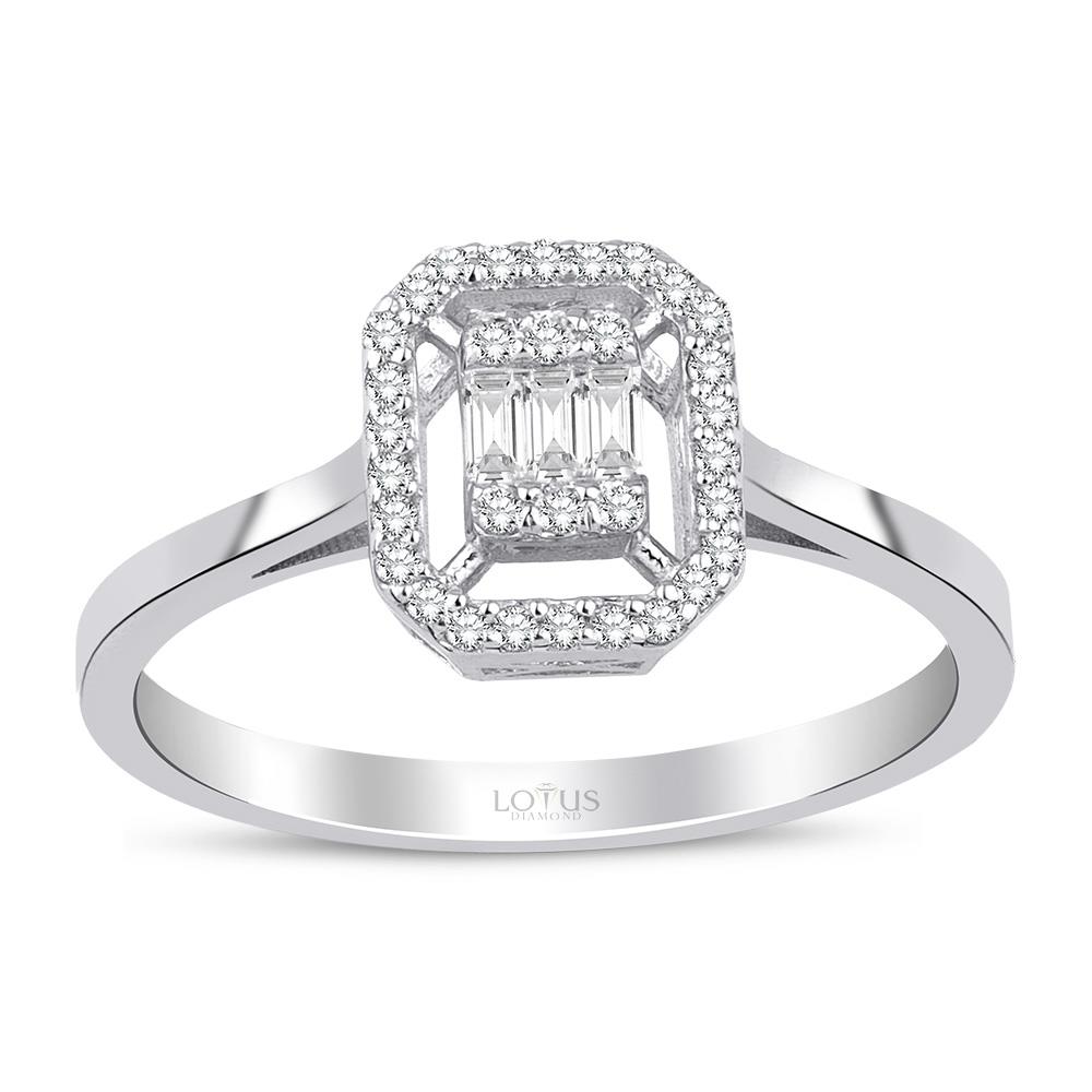 0.17 Karat Pırlanta Baget Yüzük