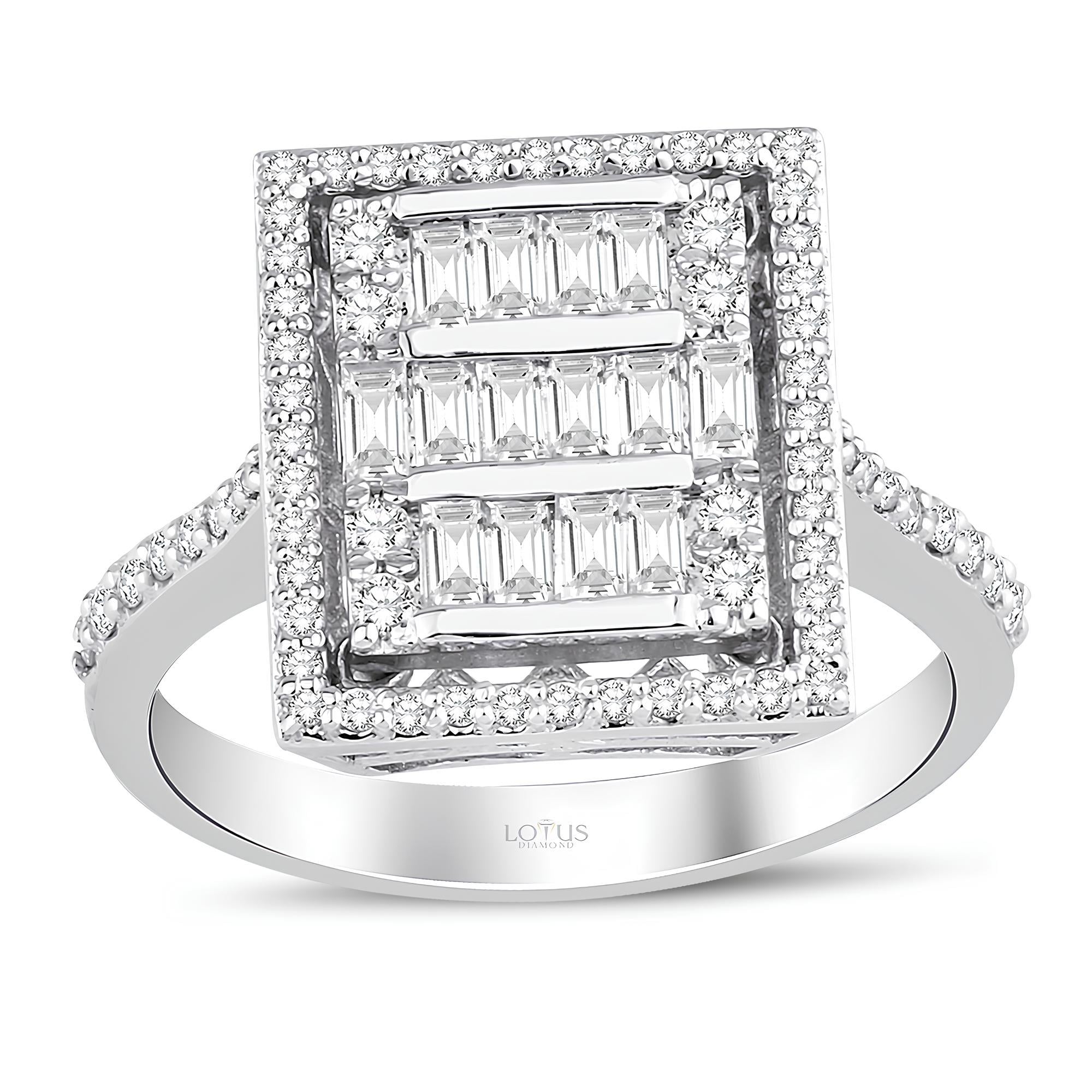 0.66 Karat Pırlanta Baget Yüzük