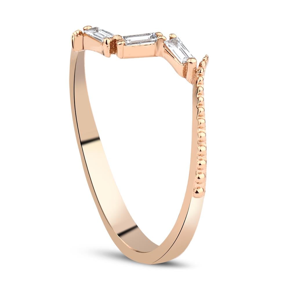 0.10 Karat Pırlanta Baget Yüzük