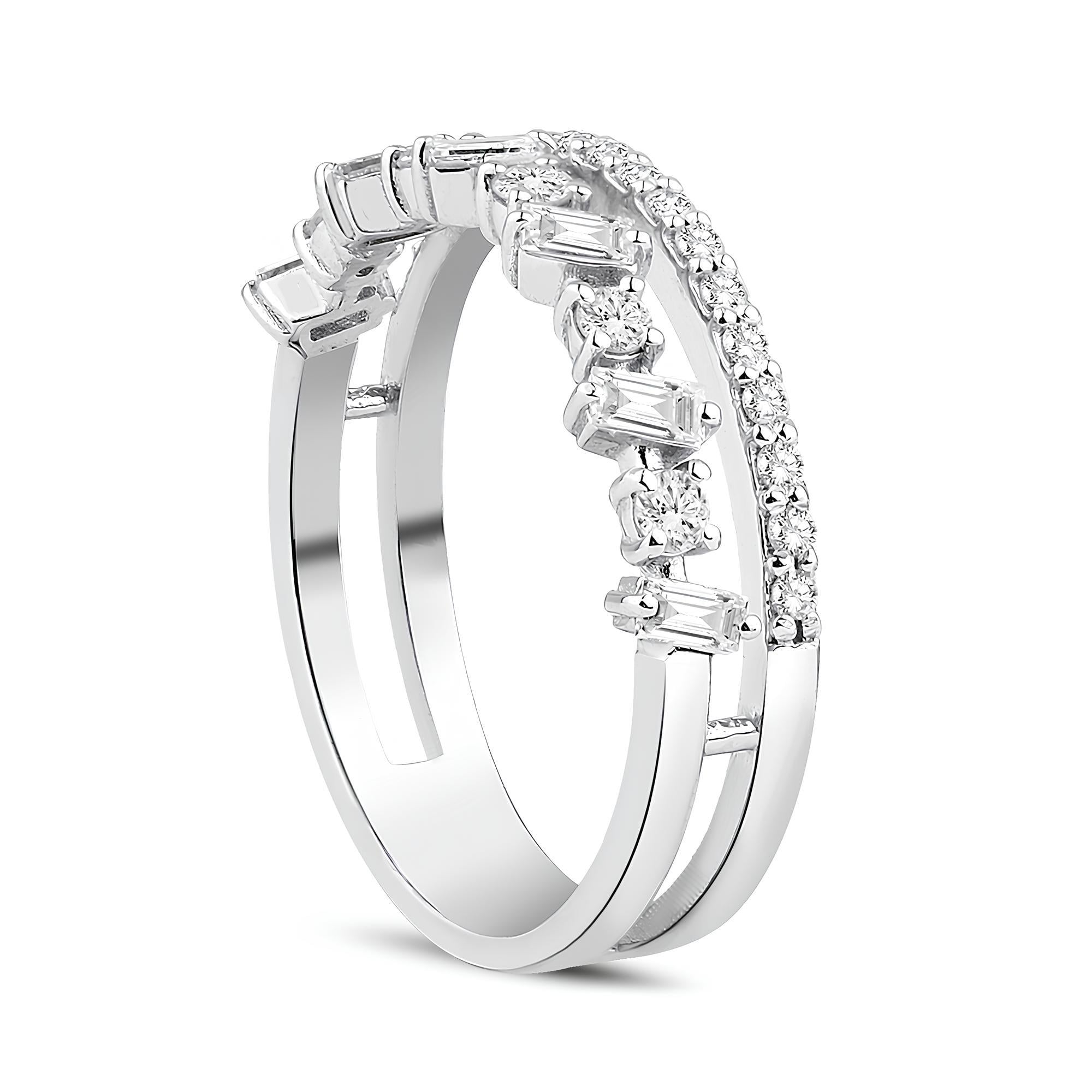 0.49 Karat Pırlanta Baget Yüzük