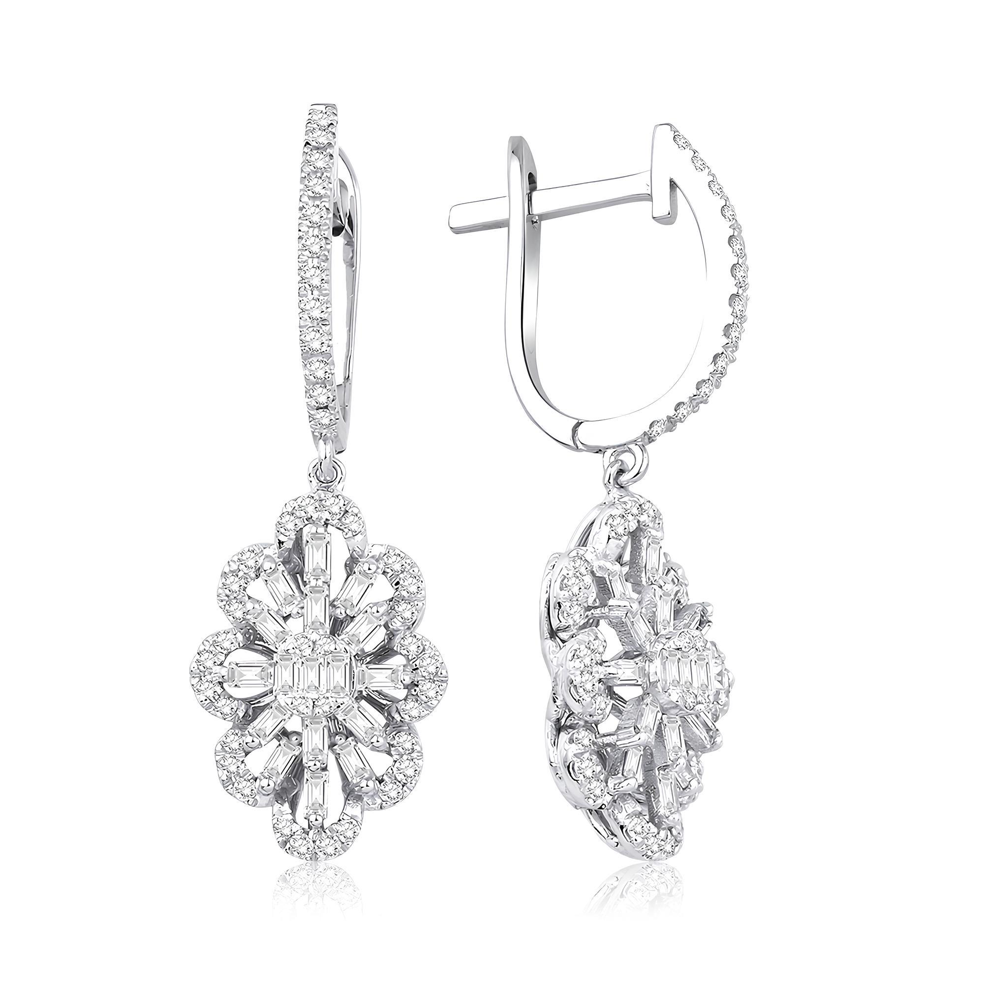 0.90 Karat Pırlanta Tasarım Küpe