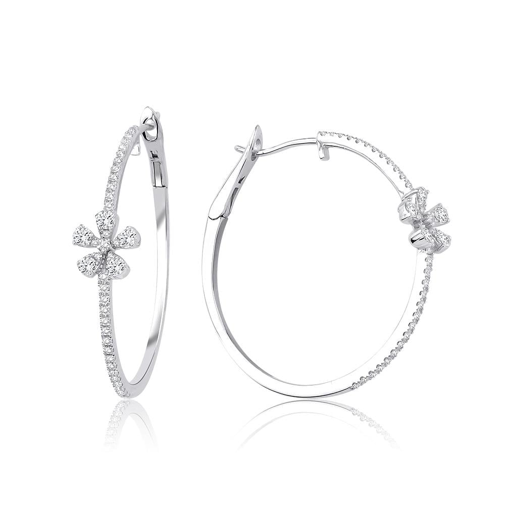 0.73 Karat Pırlanta Tasarım Küpe 