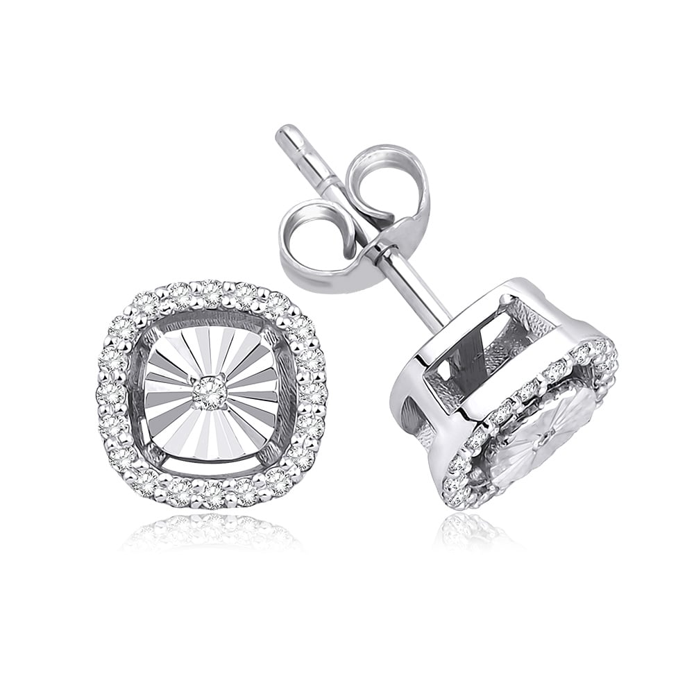 0.18 Karat Pırlanta Tasarım Küpe