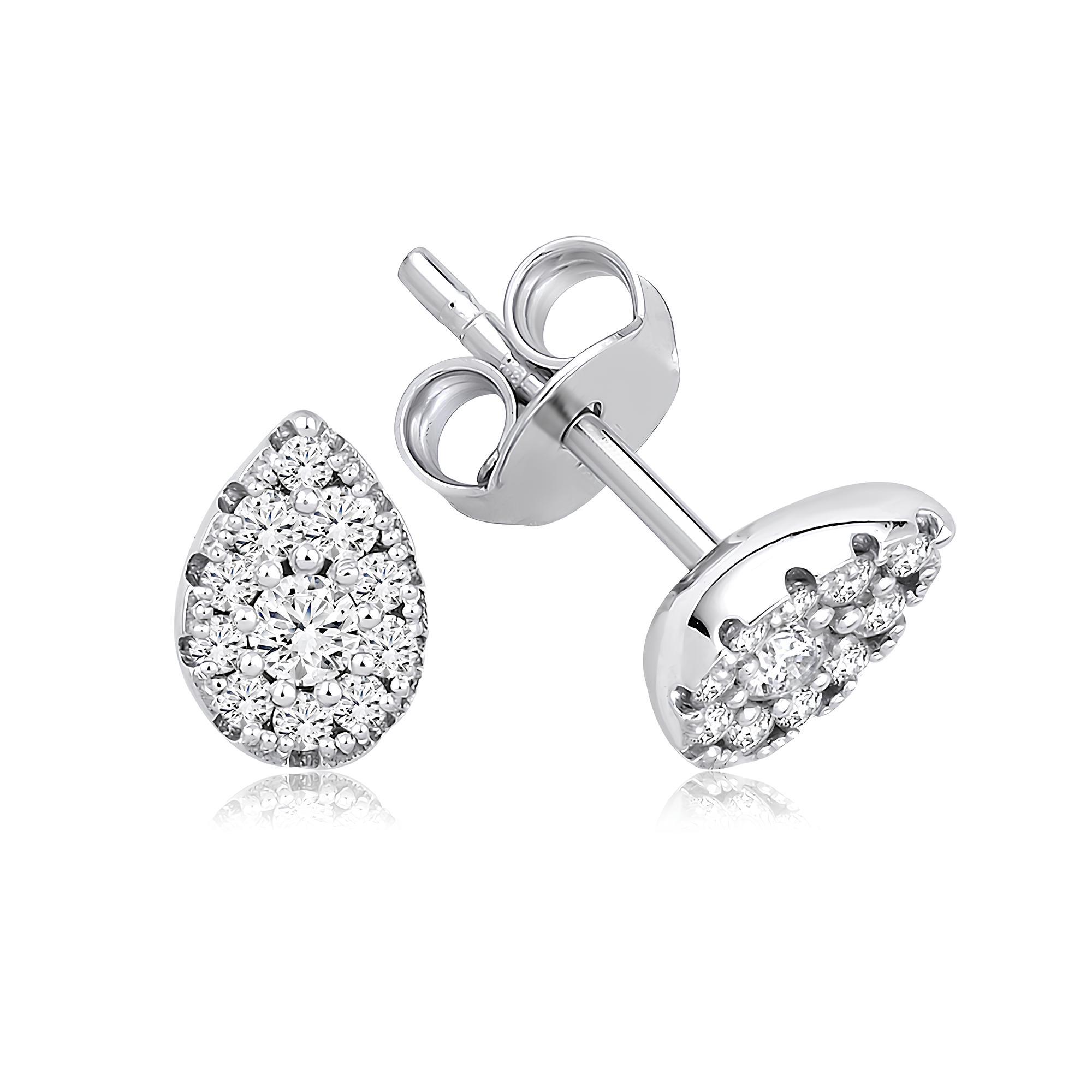 0.36 Karat Pırlanta Tasarım Küpe