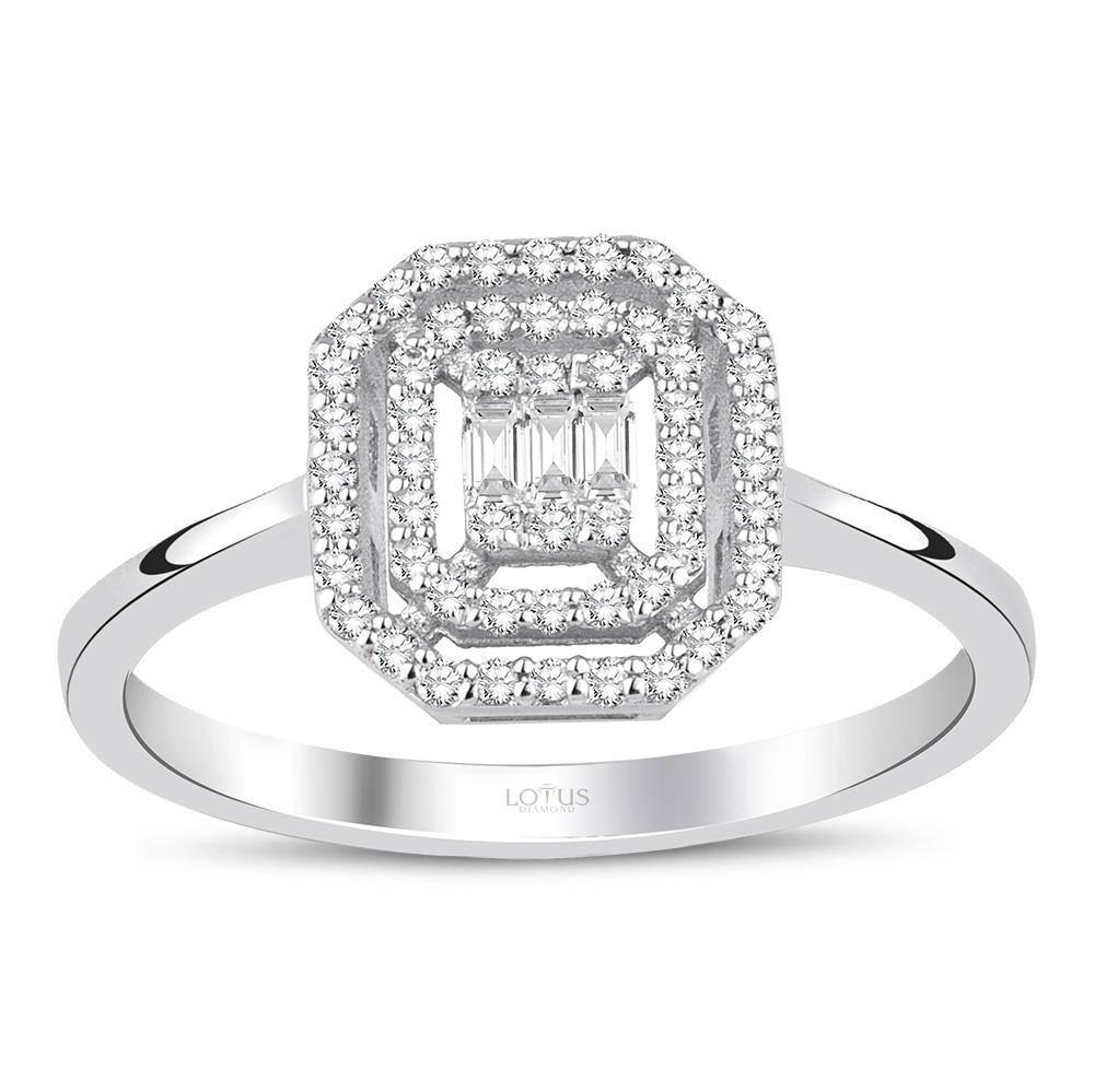 0.23 Karat Pırlanta Baget Yüzük