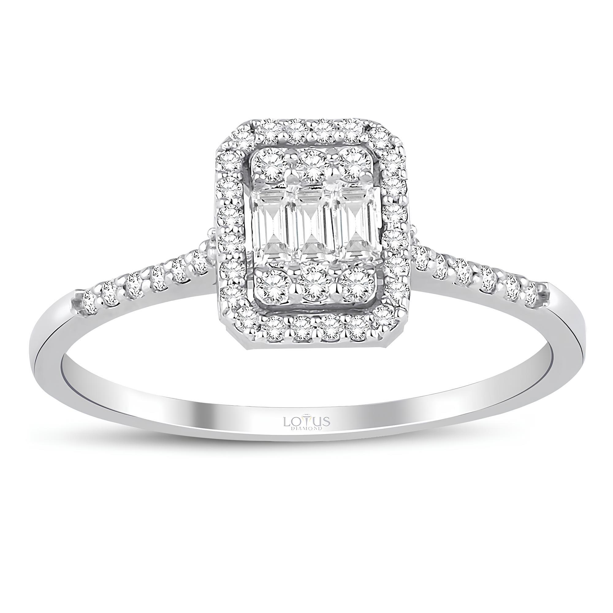 0.32 Karat Pırlanta Baget Yüzük