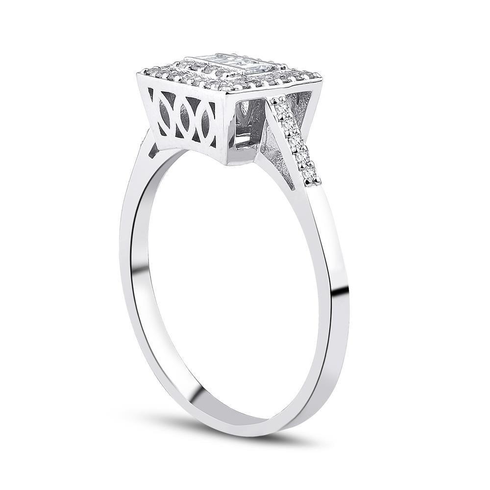 0.34 Karat Pırlanta Baget Yüzük