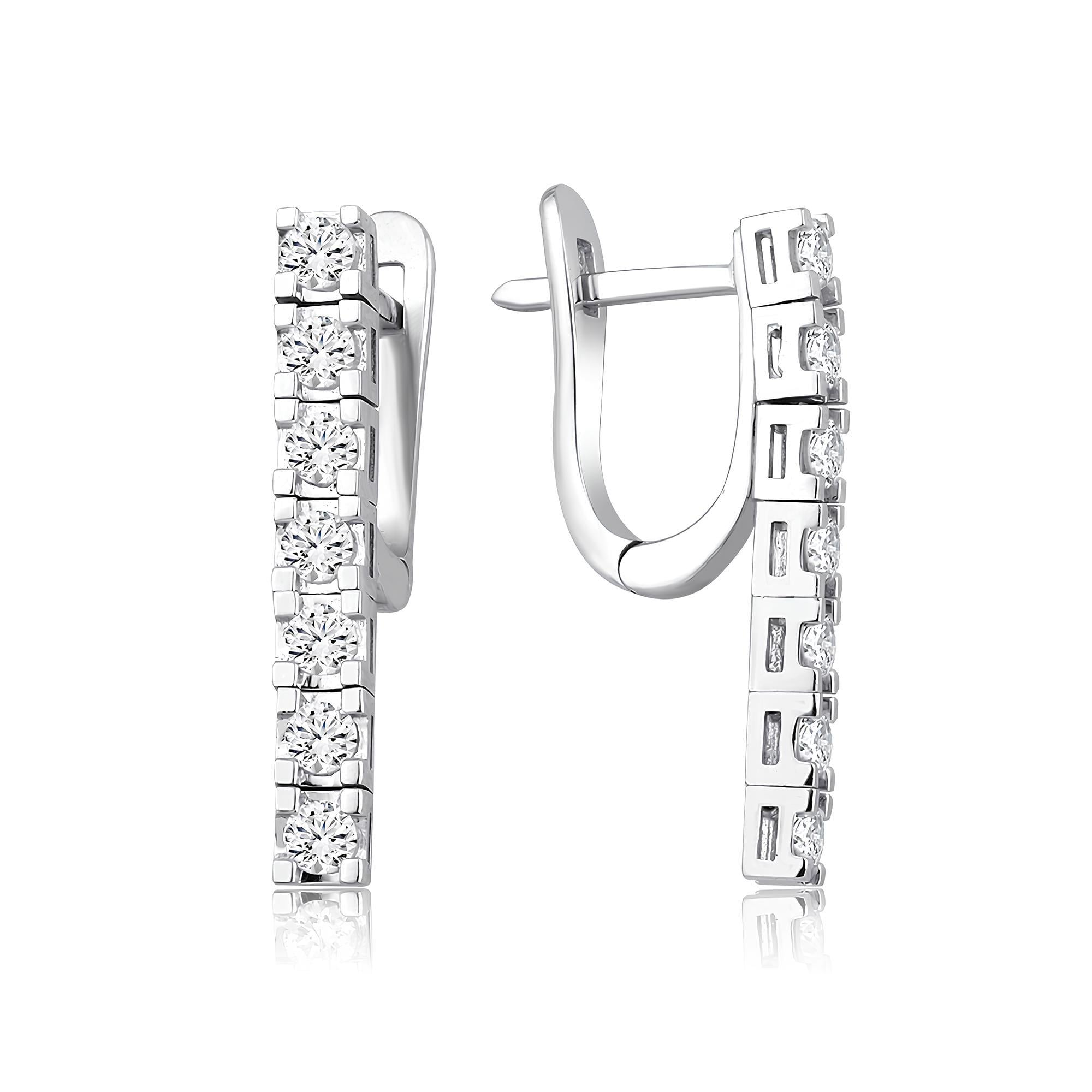 0.75 Karat Pırlanta Tasarım Küpe