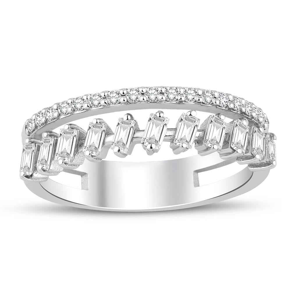 0.60 Karat Pırlanta Baget Yüzük