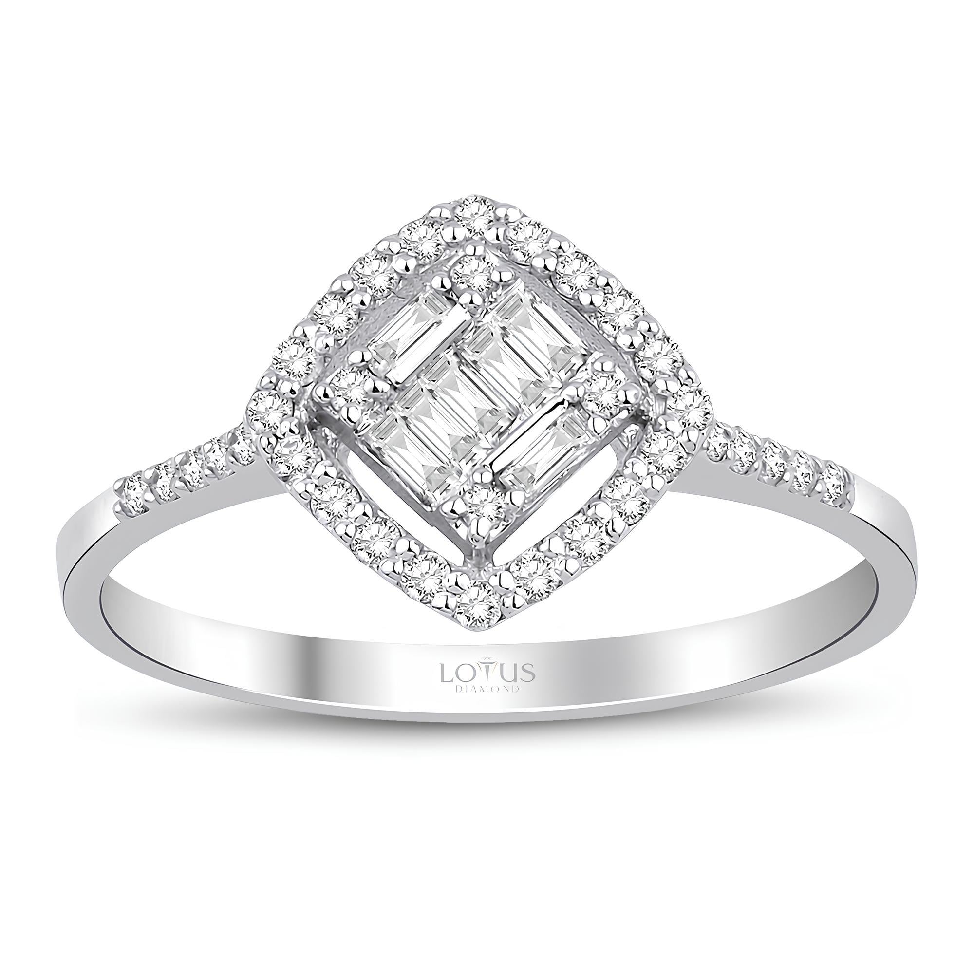 0.25 Karat Pırlanta Baget Yüzük