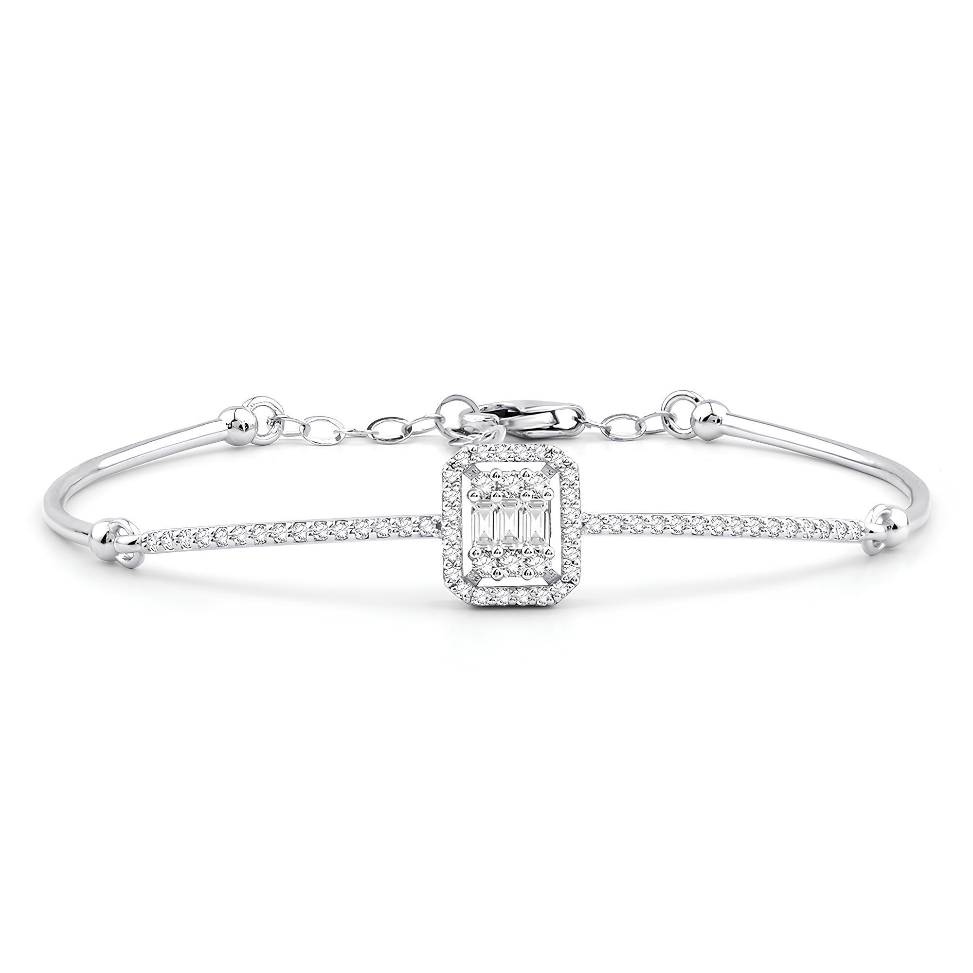 0.57 Karat Pırlanta Baget Bileklik 