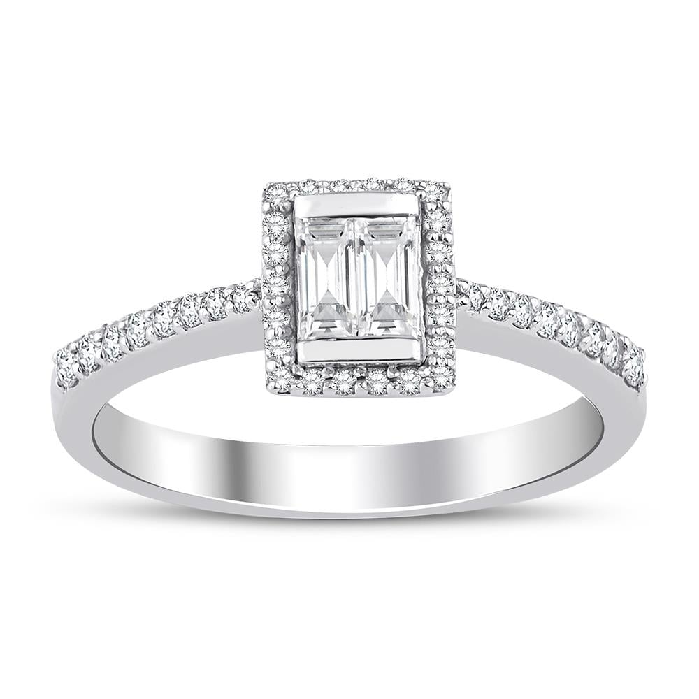 0.38 Karat Pırlanta Baget Yüzük