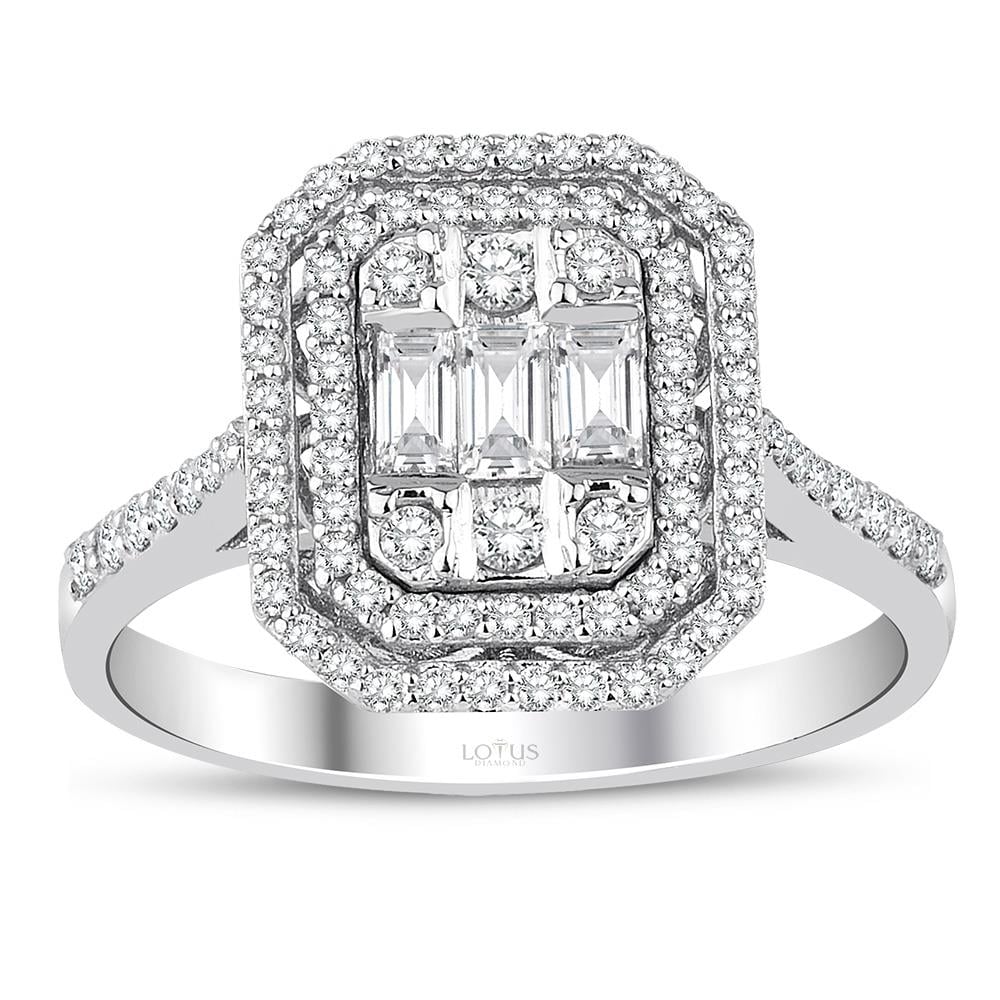 0.65 Karat Pırlanta Baget Yüzük