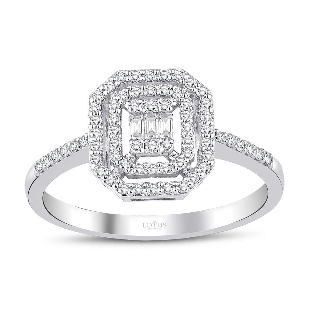 0.22 Karat Pırlanta Baget  Yüzük