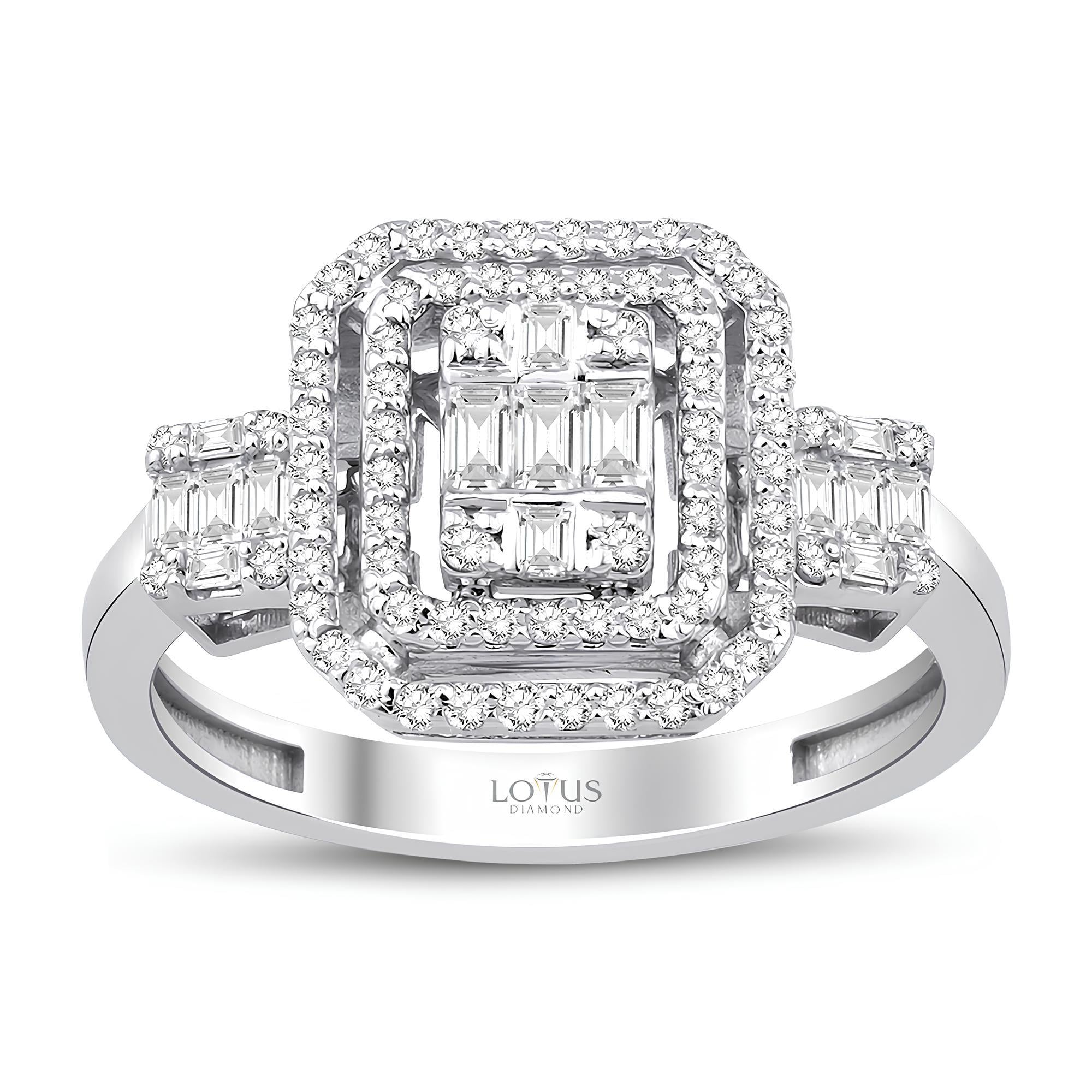 0.49 Karat Pırlanta Baget Yüzük