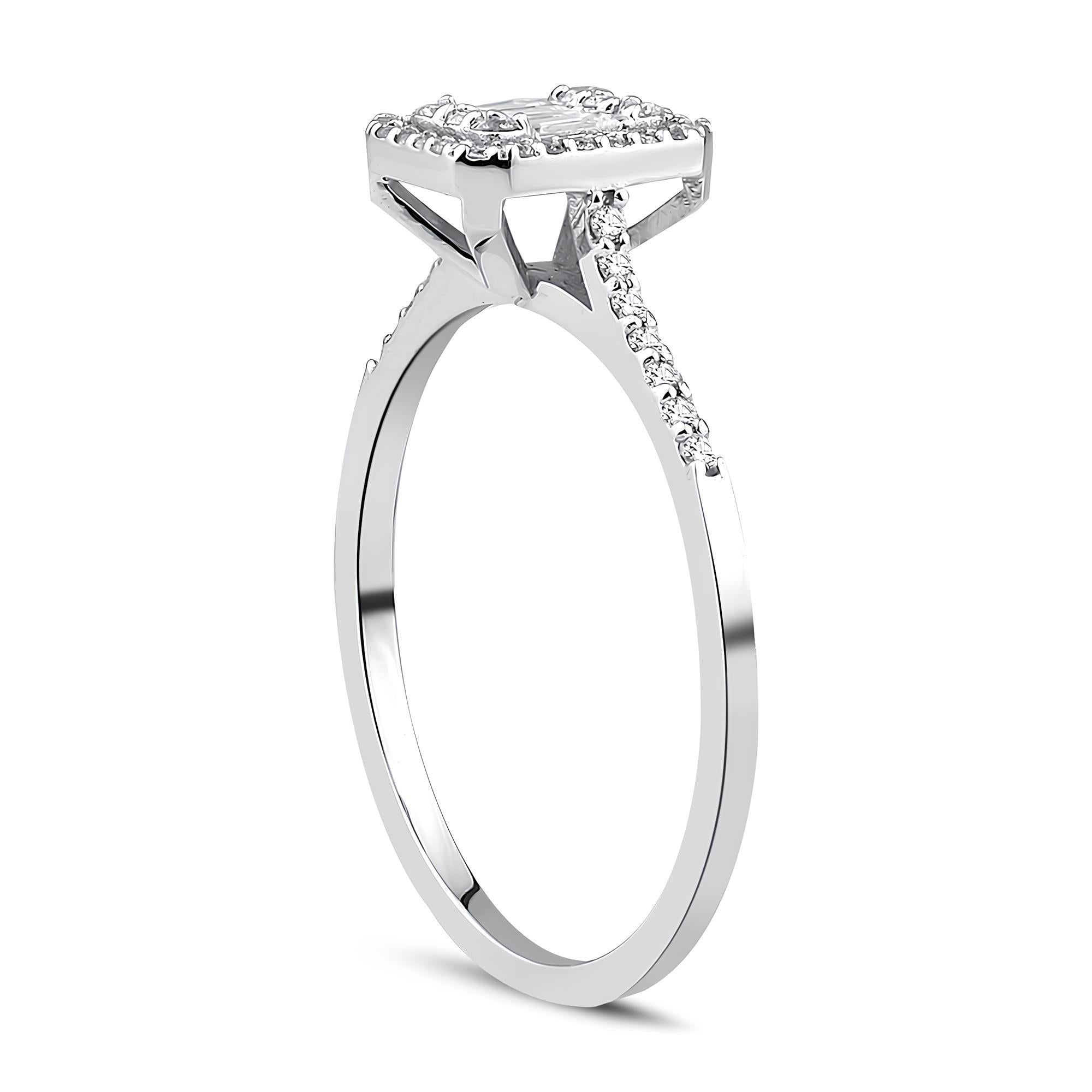 0.32 Karat Pırlanta Baget Yüzük