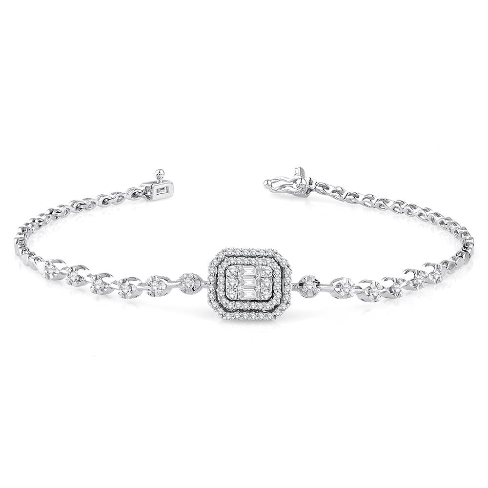 0.66 Karat Pırlanta Baget Bileklik