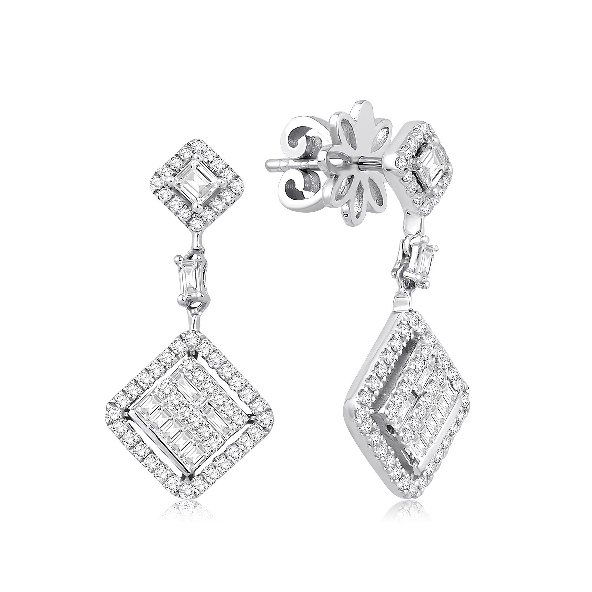 0.84 Karat Pırlanta Tasarım Küpe