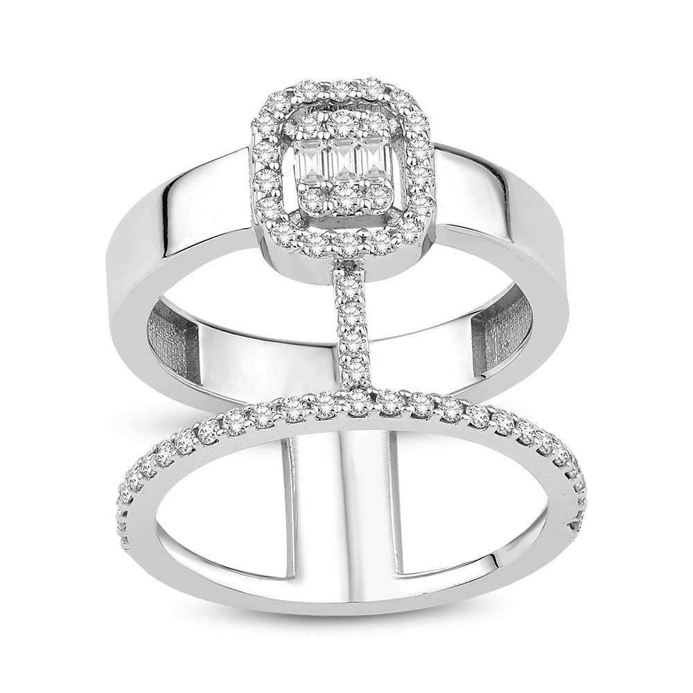 0.45 Karat Pırlanta Baget Yüzük