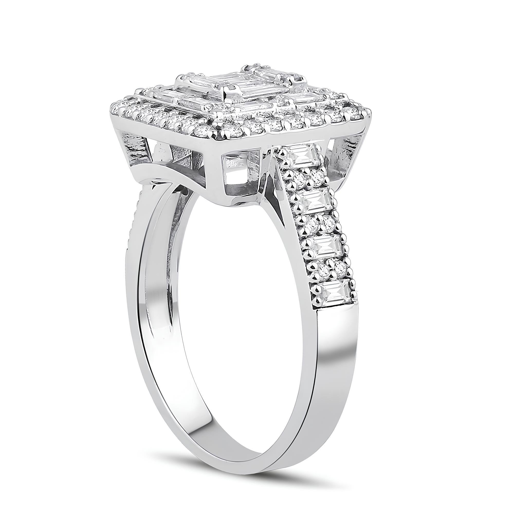 0.95 Karat Pırlanta Baget Yüzük