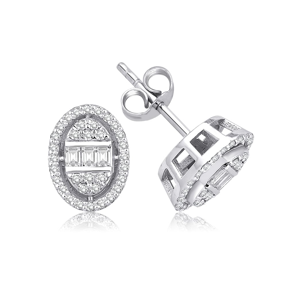 0.85 Karat Pırlanta Tasarım Küpe