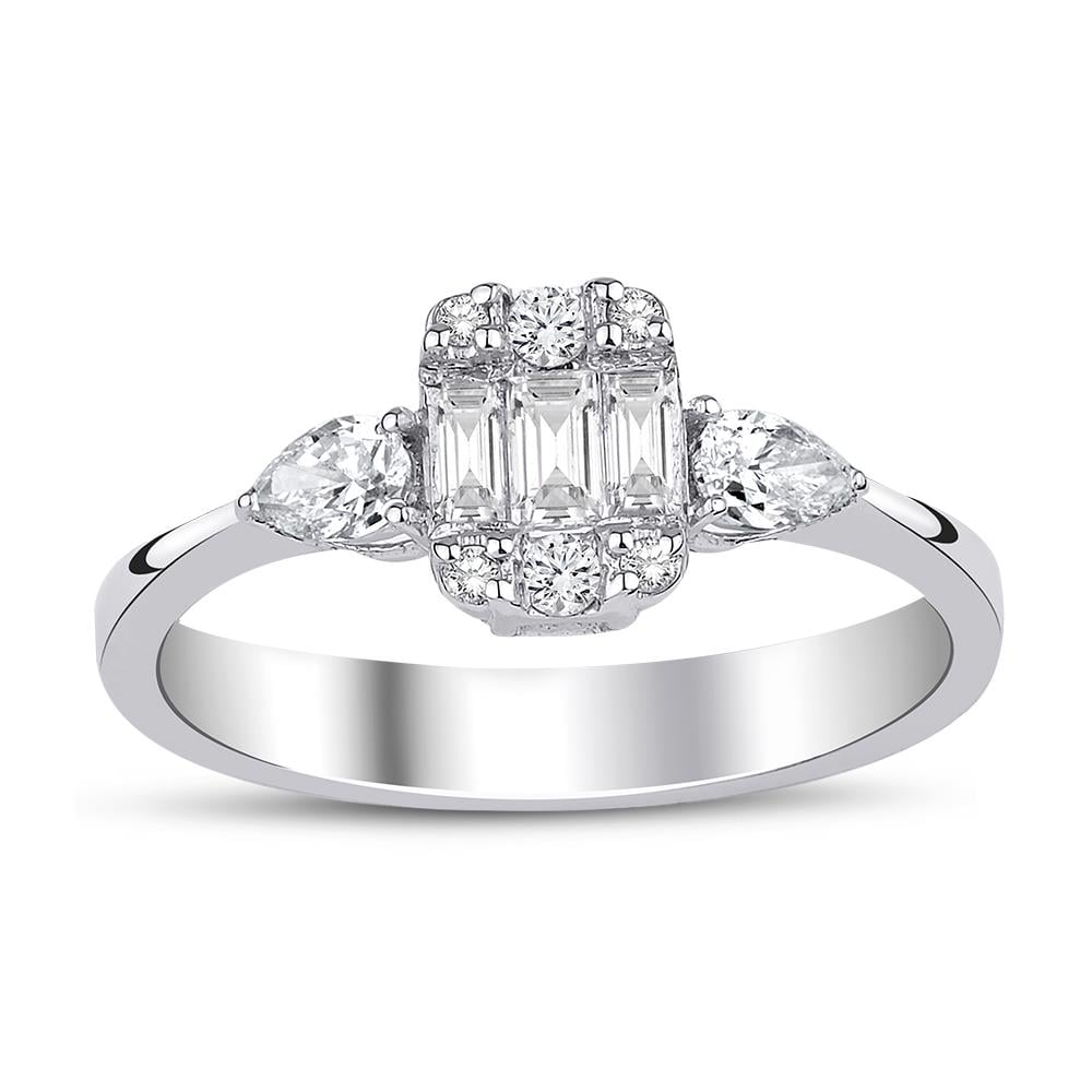 0.51 Karat Pırlanta Baget Yüzük