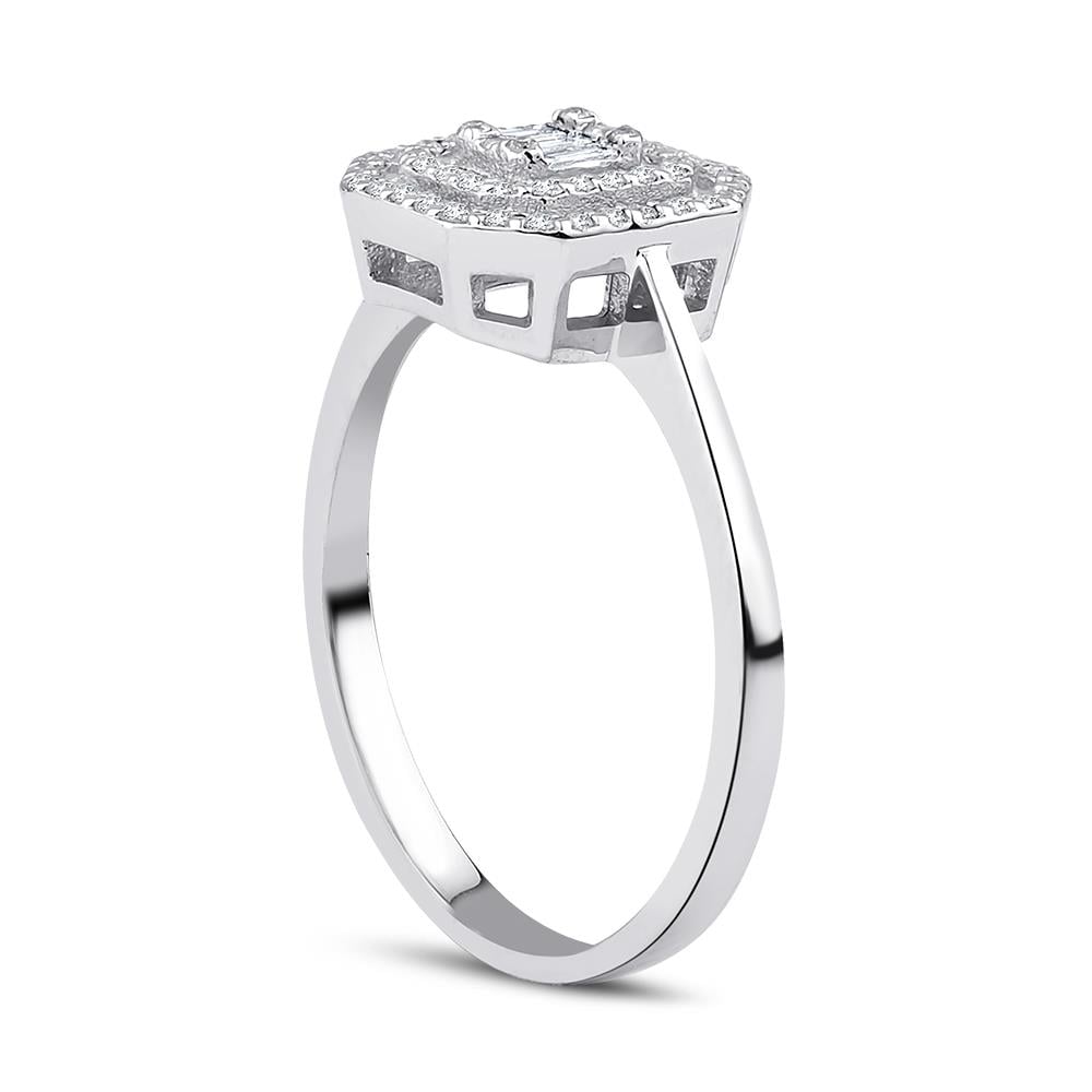 0.23 Karat Pırlanta Baget Yüzük