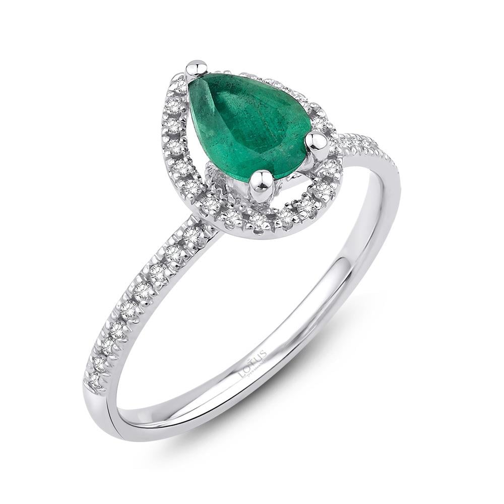 0.62 Karat Pırlanta Zümrüt Yüzük