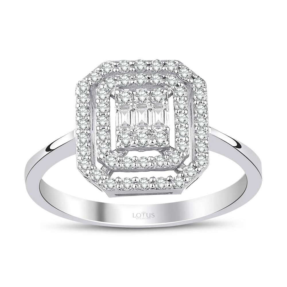 0.44 Karat Pırlanta Baget Yüzük