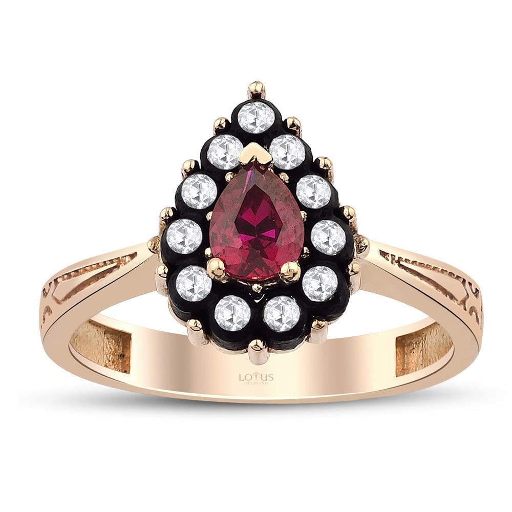 0.58 Karat Elmas Yakut  Yüzük