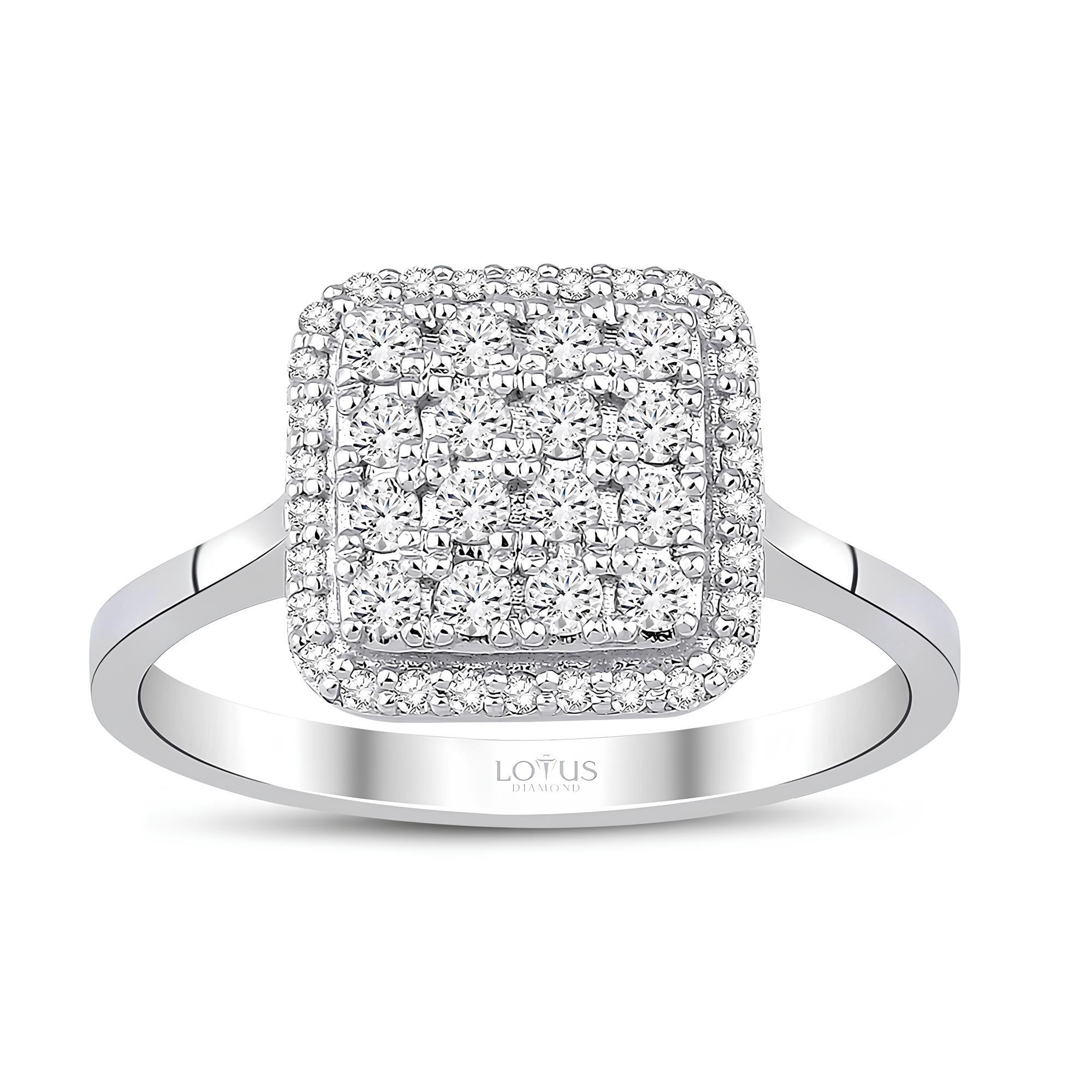 0.34 Karat Pırlanta Bagetli Yüzük