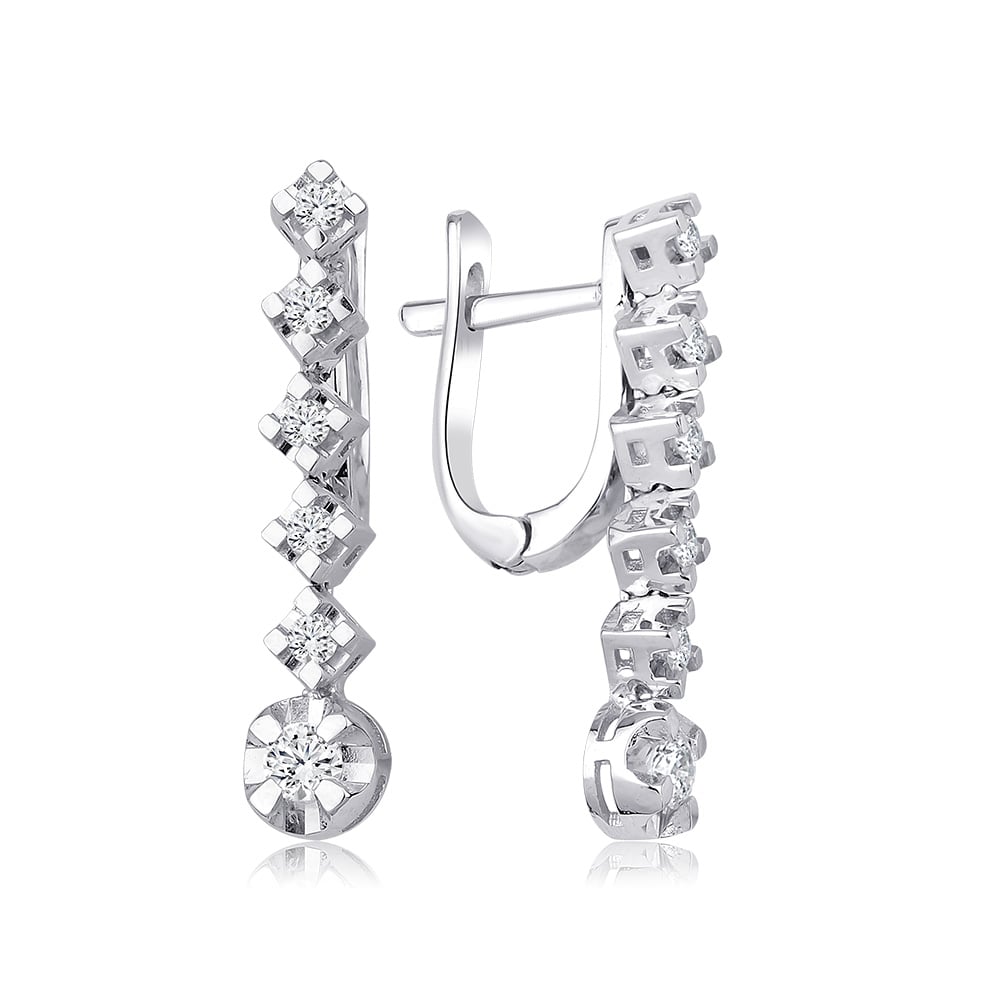 0.49 Karat Pırlanta Tasarım Küpe