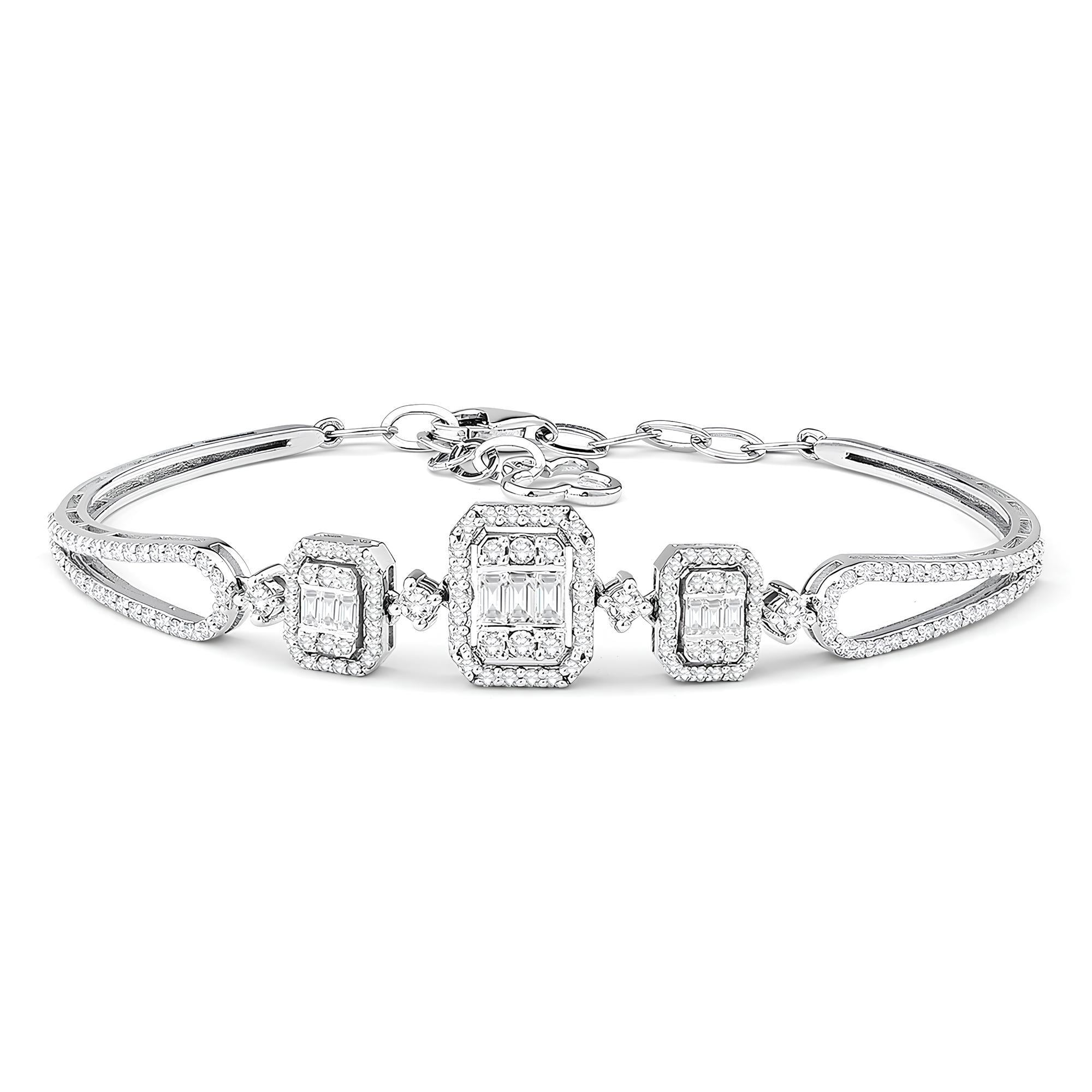 0.99 Karat Pırlanta Baget Kelepçe