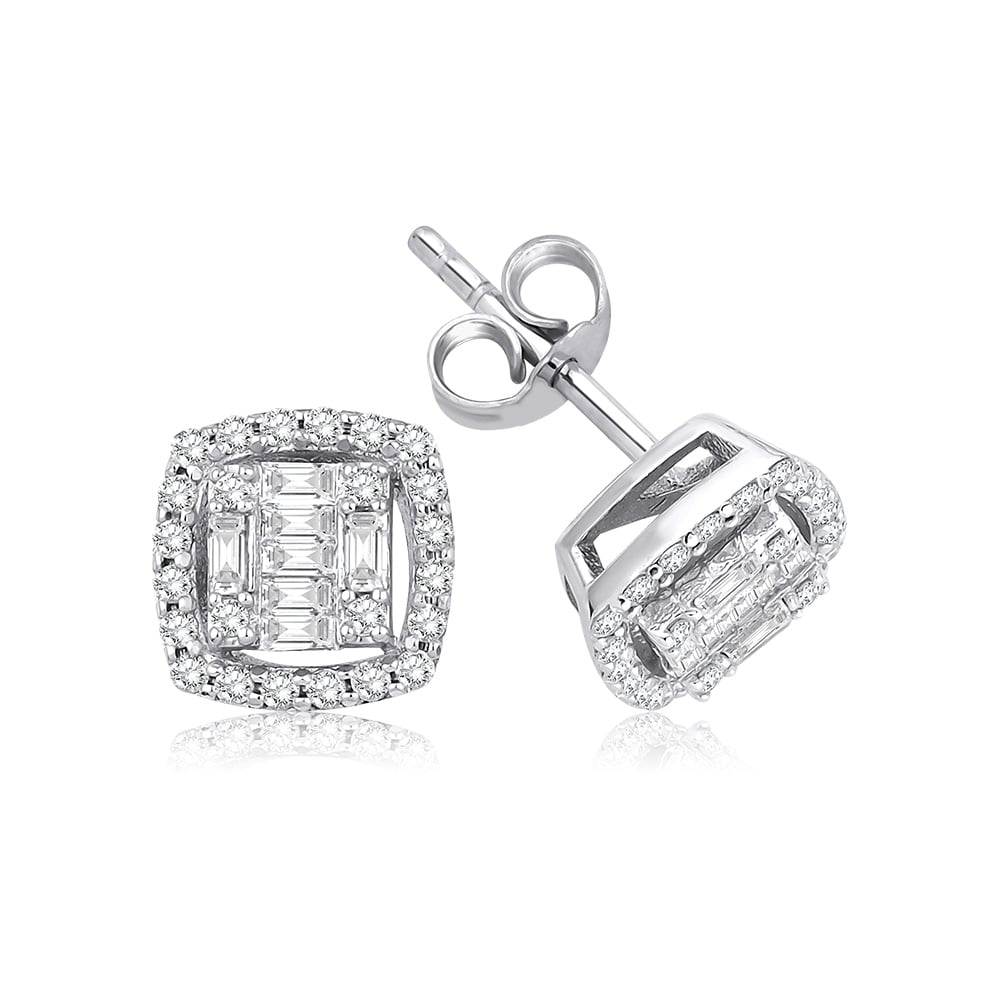 0.47 Karat Pırlanta Tasarım Küpe