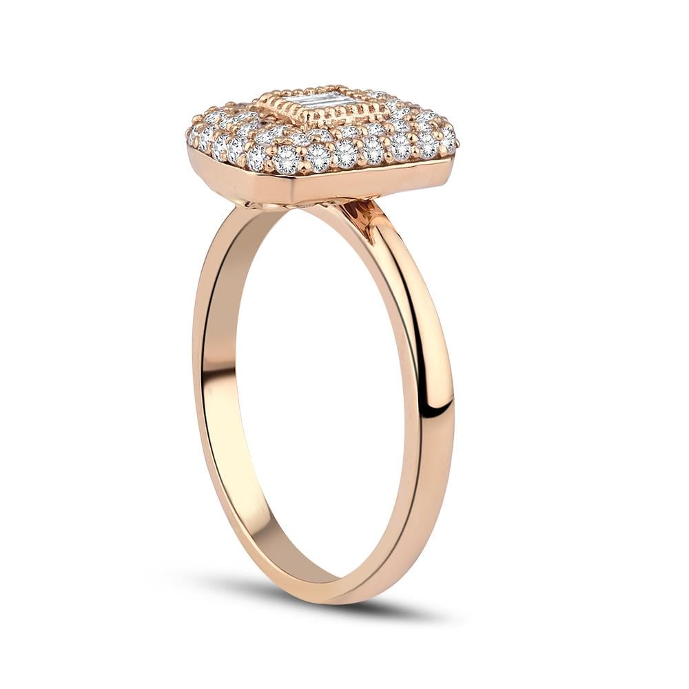 0.64 Karat Pırlanta Baget Yüzük