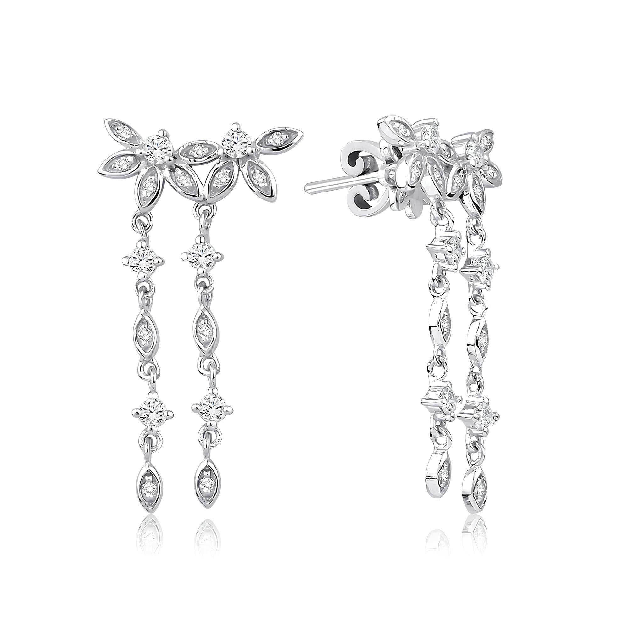 0.40 Karat Pırlanta Tasarım Küpe 