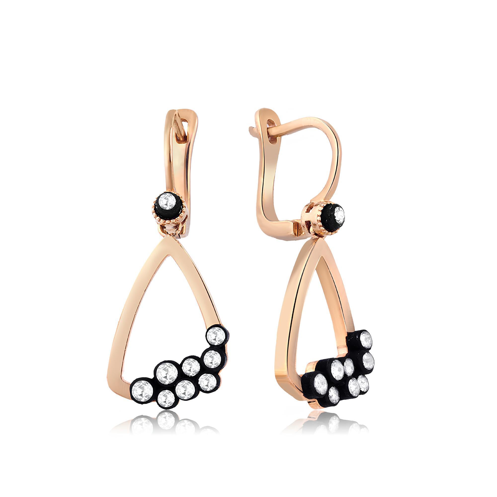 0.26 Karat Tasarım Elmas Küpe