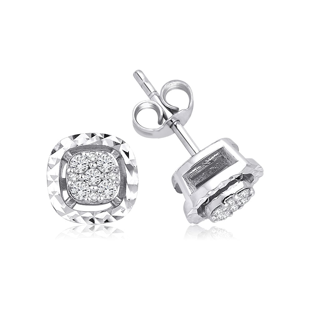 0.22 Karat Pırlanta Tasarım Küpe