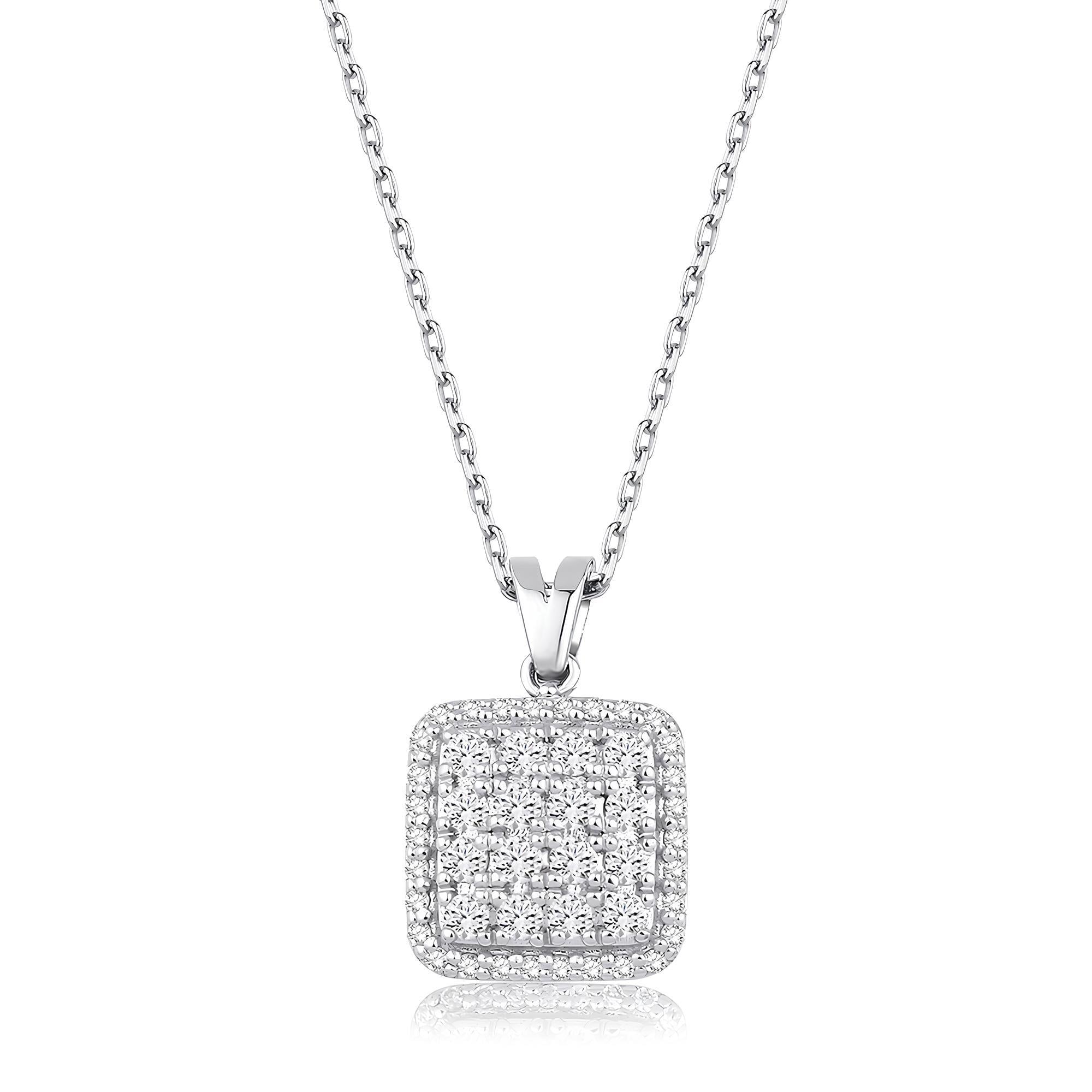 0.34 Karat Pırlanta Baget Kolye 