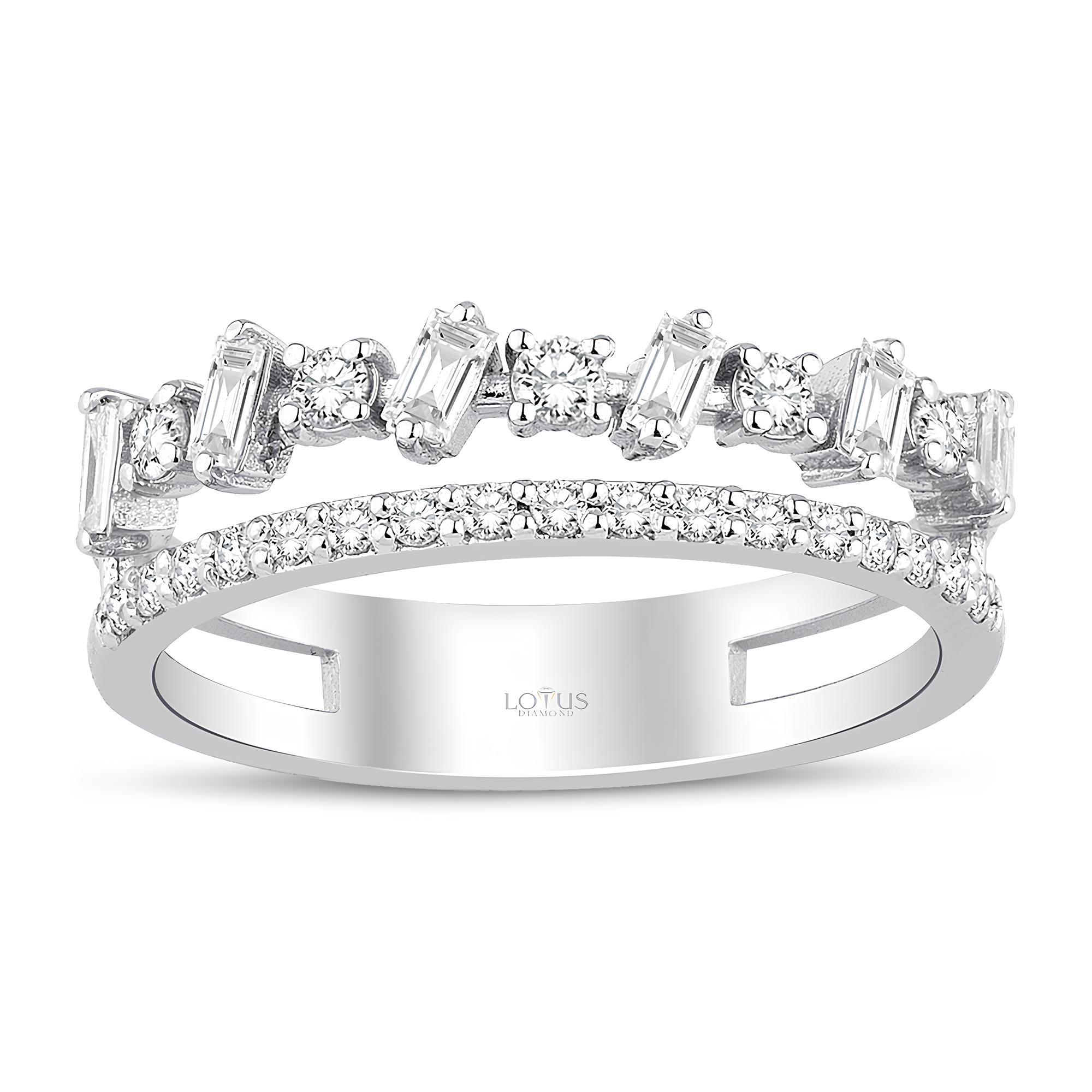 0.49 Karat Pırlanta Baget Yüzük