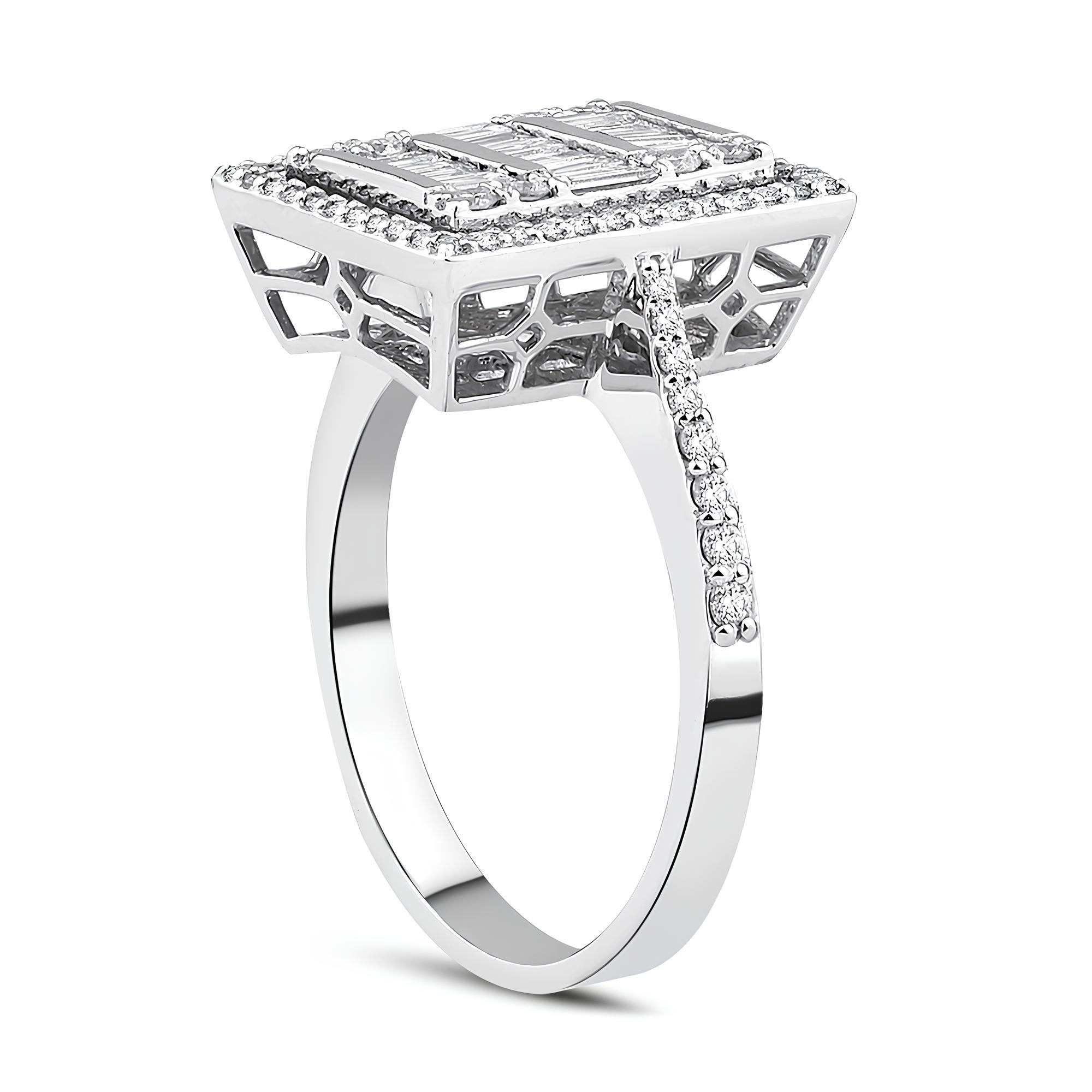 0.66 Karat Pırlanta Baget Yüzük