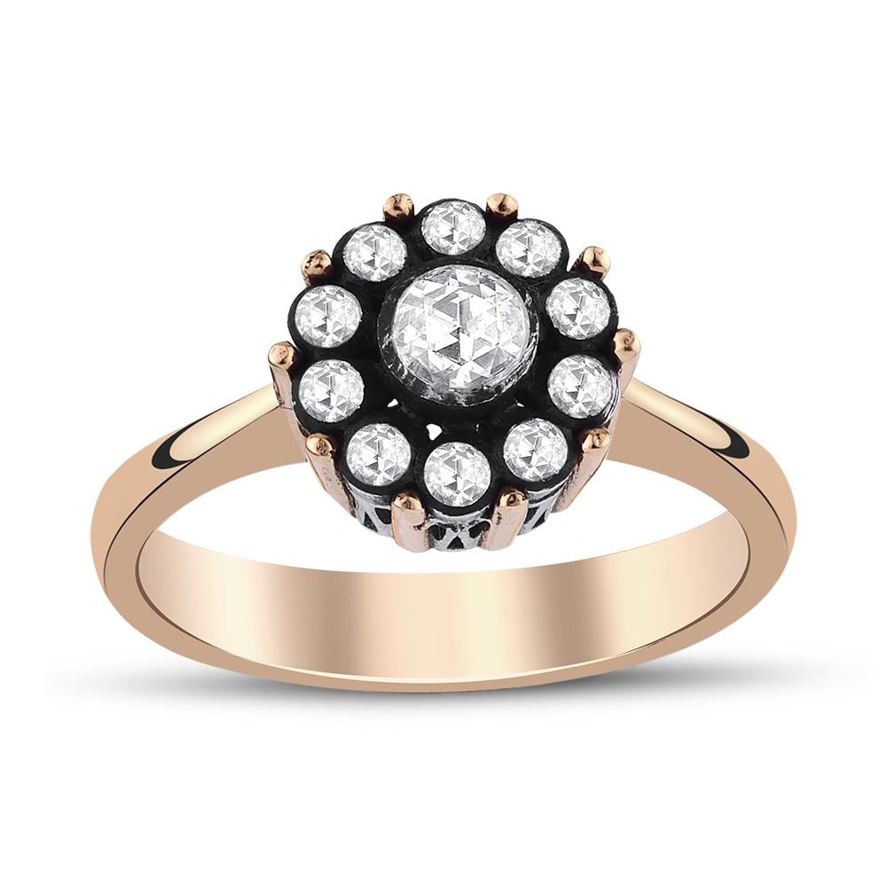 0.26 Karat Elmas Gül Yüzük