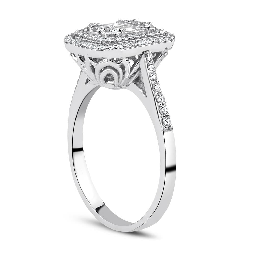 0.65 Karat Pırlanta Baget Yüzük