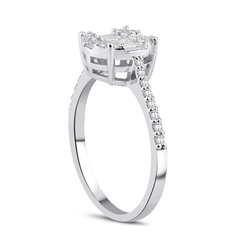 0.49 Karat Pırlanta Baget Yüzük