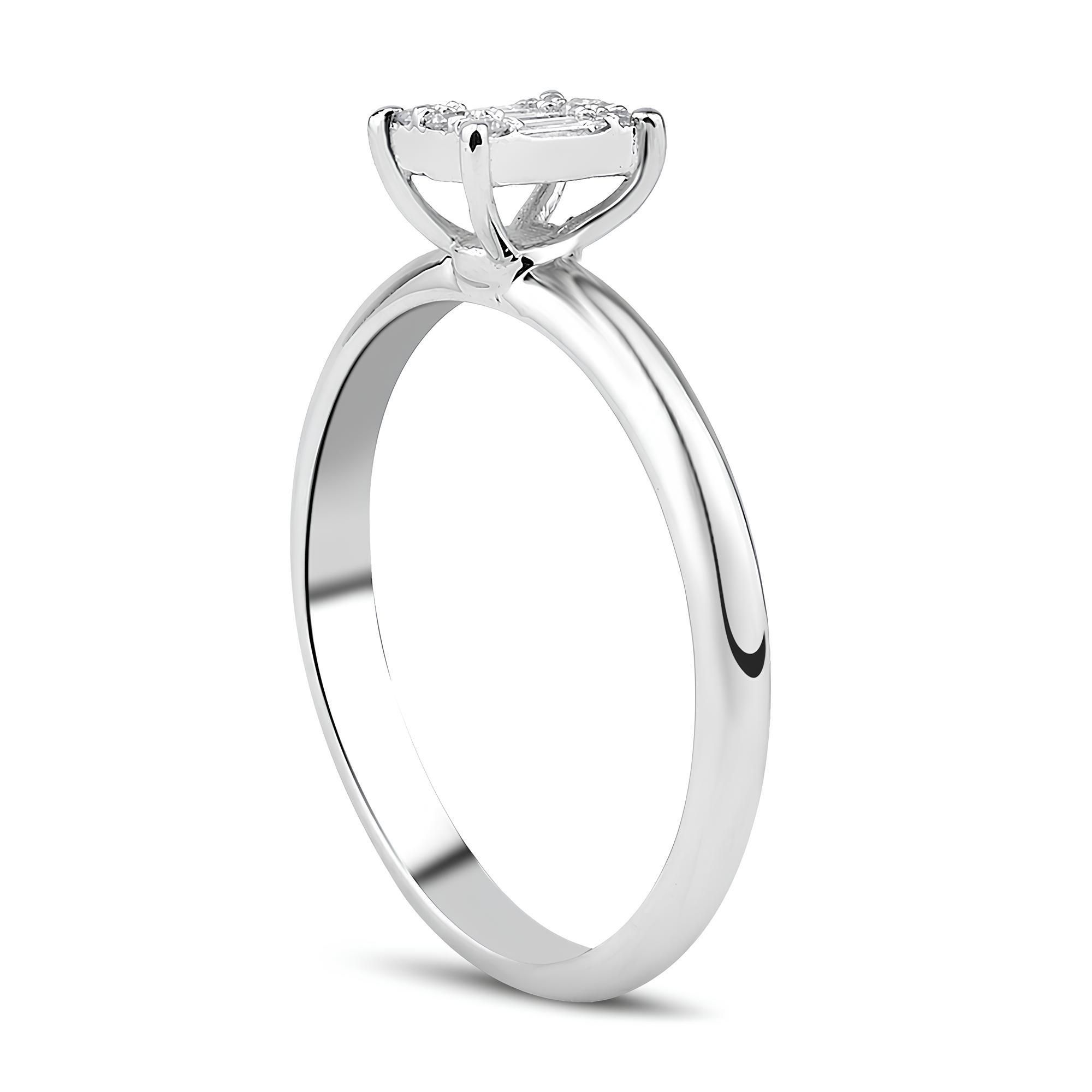 0.20 Karat Pırlanta Baget Yüzük