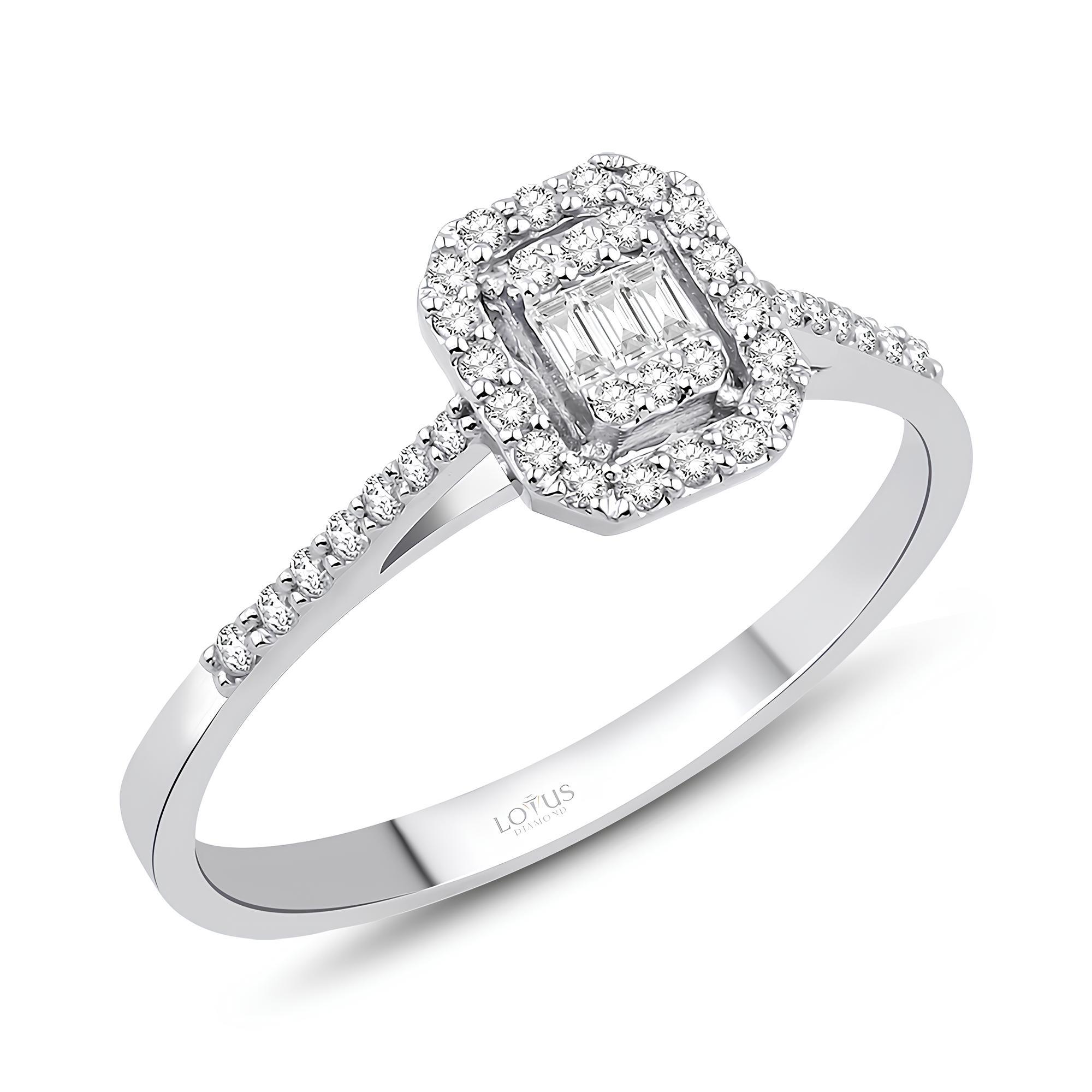 0.24 Karat Pırlanta Baget  Yüzük