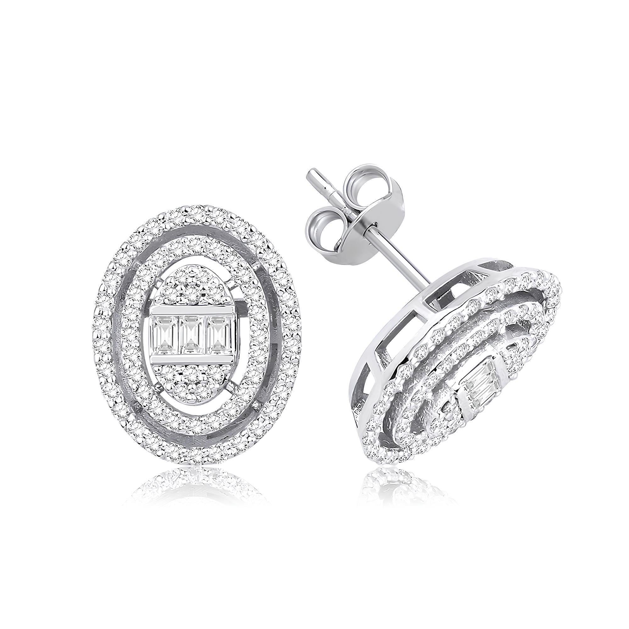 0.72 Karat Pırlanta Tasarım Küpe